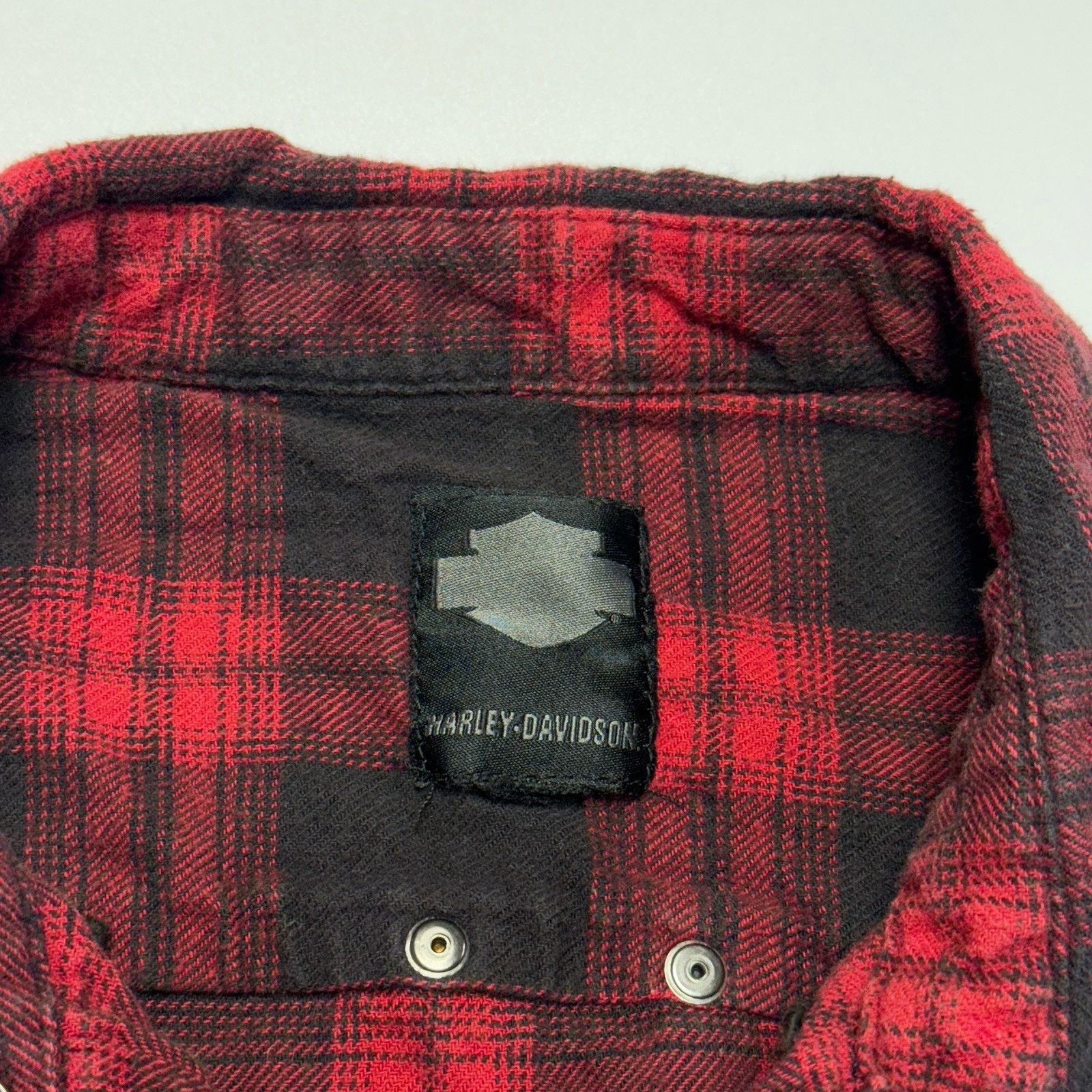 Harley Davidson Harley Davidson Flannel Shirt Mens Medium Red Plaid Snap But Size US M / EU 48-50 / 2 - 6 Thumbnail