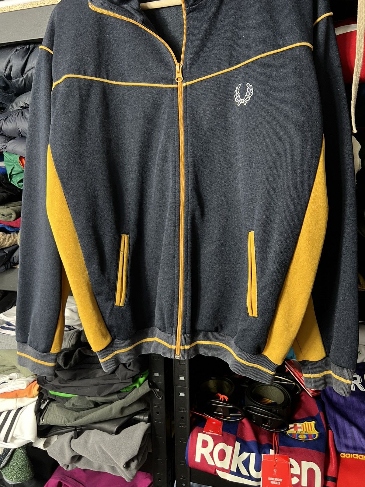 Fred Perry Vintage Fred Perry Track Jacket Y2K Black Yellow 90s Size M Size US M / EU 48-50 / 2 - 4 Thumbnail