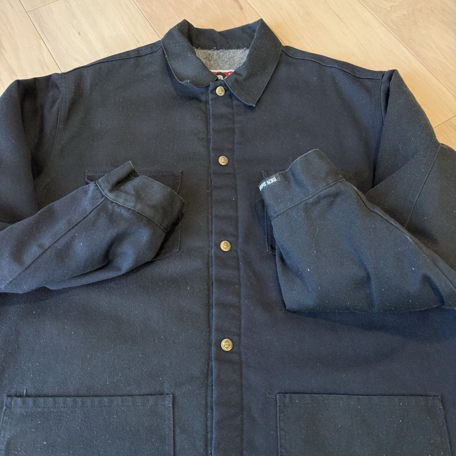 Ben Davis × Vintage Vintage Ben Davis Chore Coat XL Black Lined Outerwear Barn Size US XL / EU 56 / 4 - 4 Thumbnail