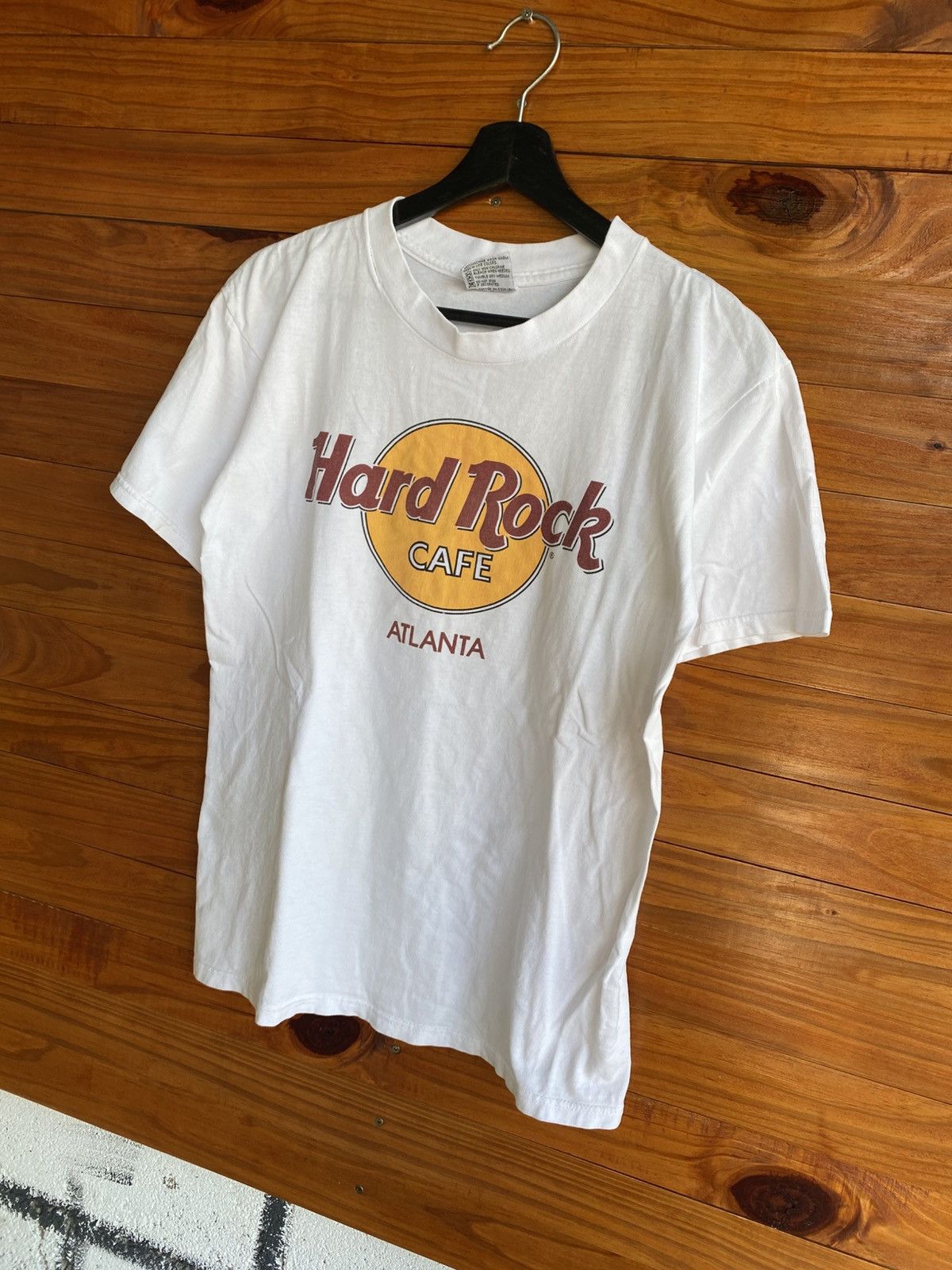Hard Rock Cafe Vintage 90s Hard Rock Cafe Atlanta Logo T-Shirt – White Size US S / EU 44-46 / 1 - 4 Thumbnail