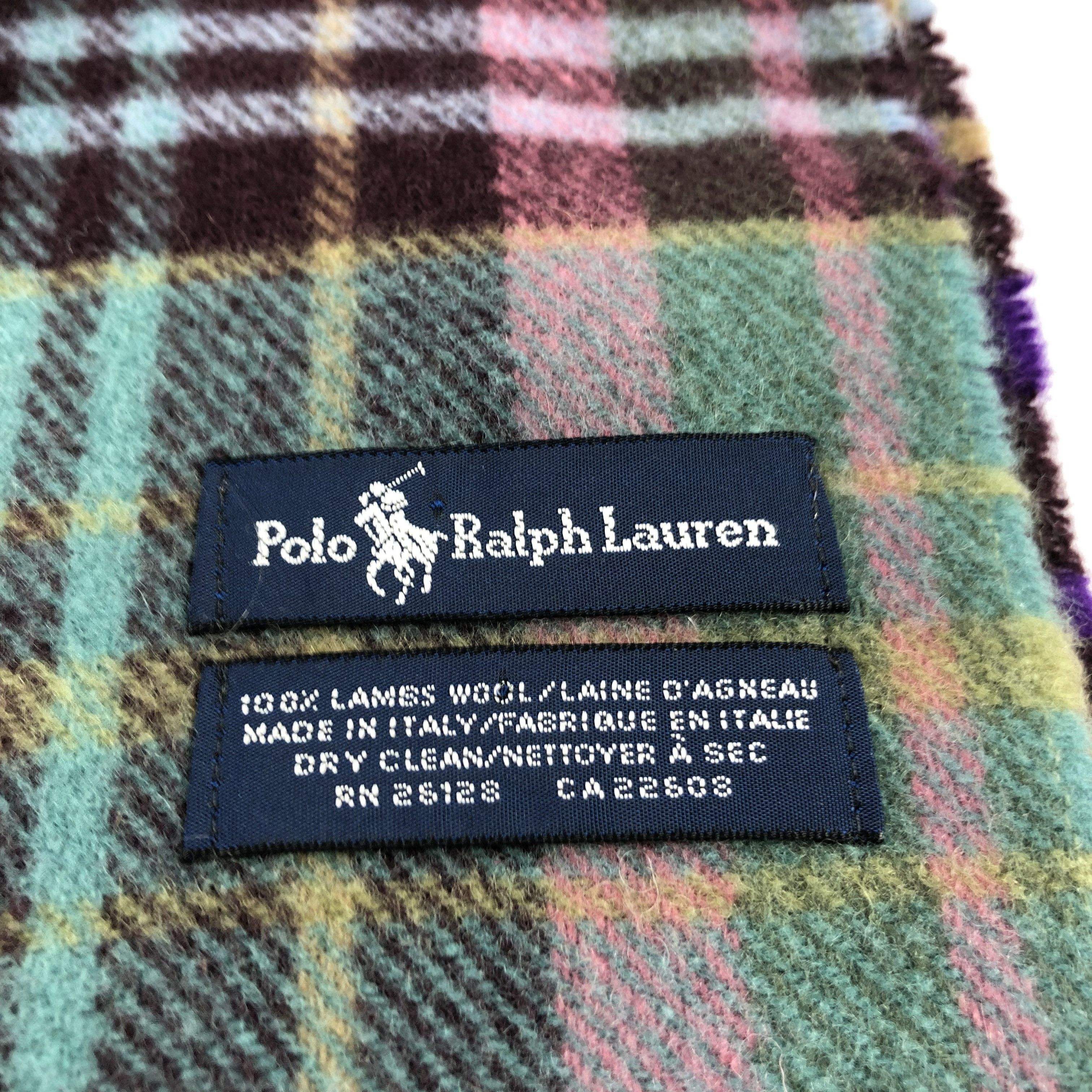 Polo Ralph Lauren Polo Ralph Lauren Tartan Wool Scarf Muffler V1005 Size ONE SIZE - 5 Thumbnail