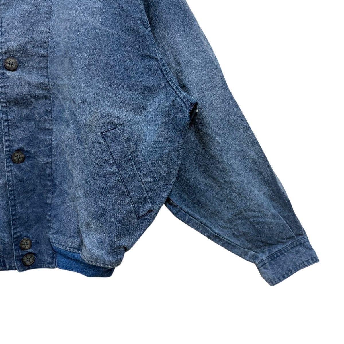 Japanese Brand Vintage Maneaver Jacket Bomber Denim Cotton Size US XL / EU 56 / 4 - 5 Thumbnail