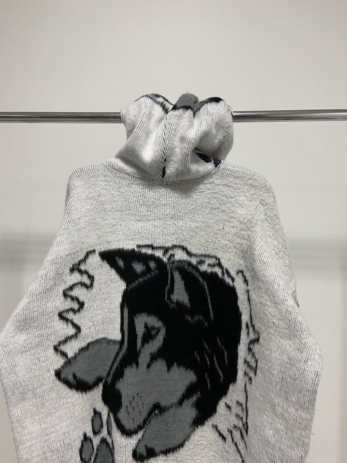 Japanese Brand × Vintage Wolves 🐺 Fleece Jacket Warm Vintage Zip Hoodie Size US XL / EU 56 / 4 - 4 Thumbnail