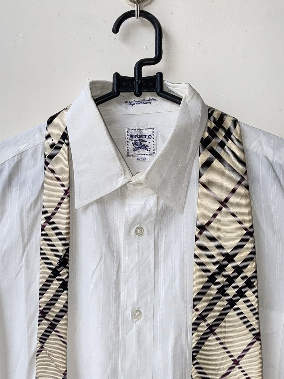Burberry BURBERRYS White Shirt Tie Size US M / EU 48-50 / 2 - 4 Thumbnail