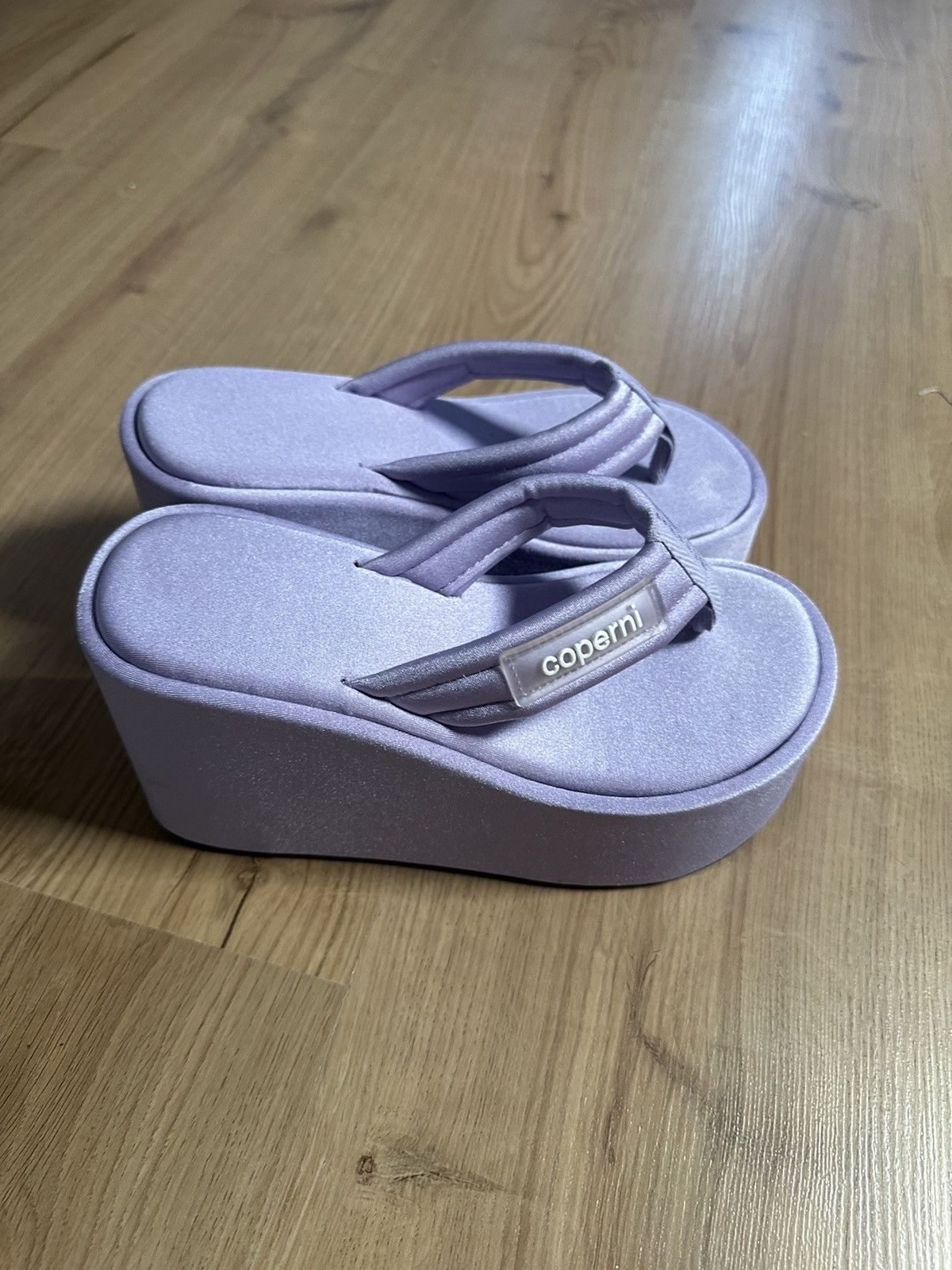 Coperni Coperni Logo Patch Thong-strap wedge sandals Size US 6 / IT 36 - 6 Thumbnail