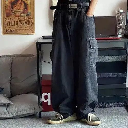 VIBE Harley Baggy Black Cargo Pants Size US 33 - 2 Thumbnail