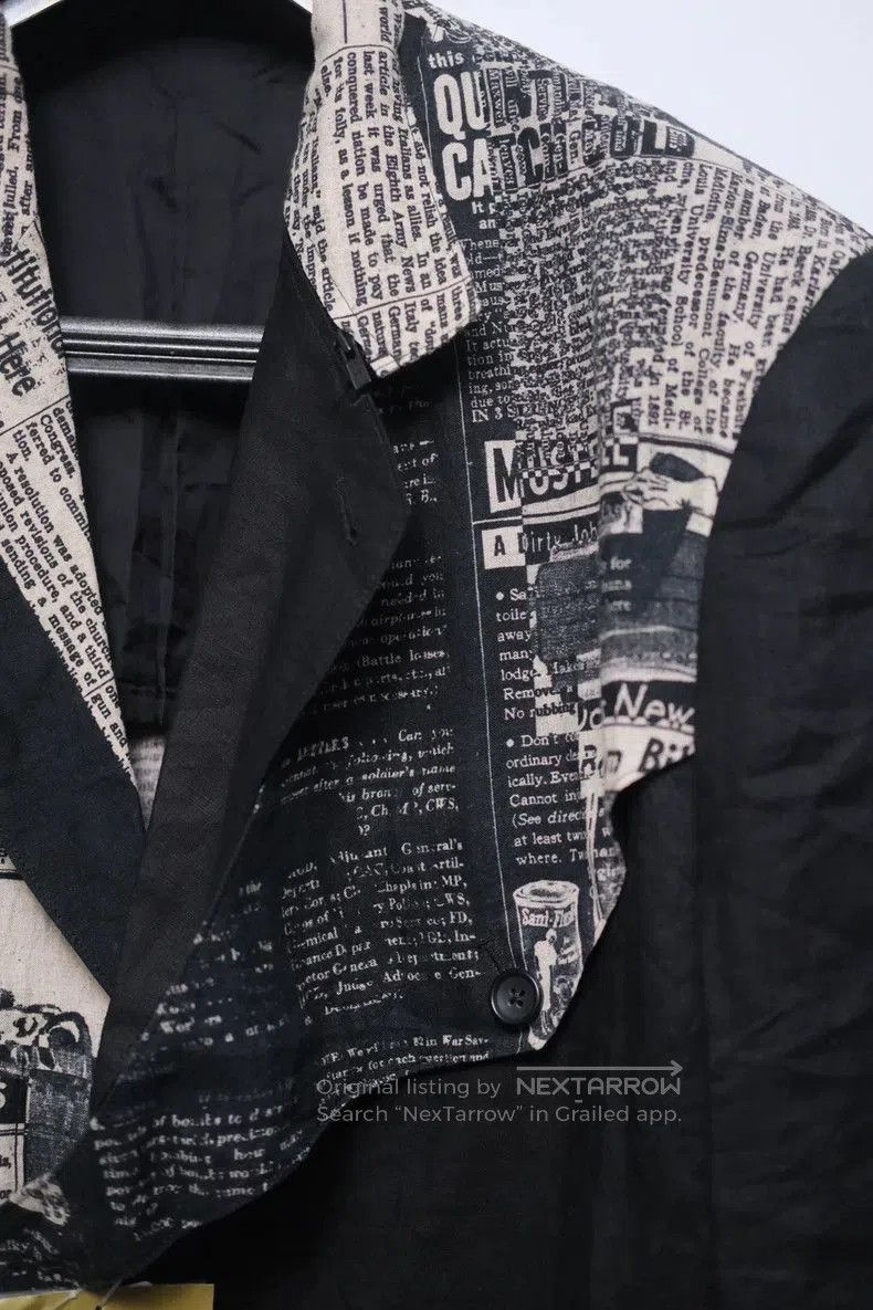Yohji Yamamoto Yohji Yamamoto 22SS Runway Newspaper Blazer. Size US M / EU 48-50 / 2 - 5 Thumbnail