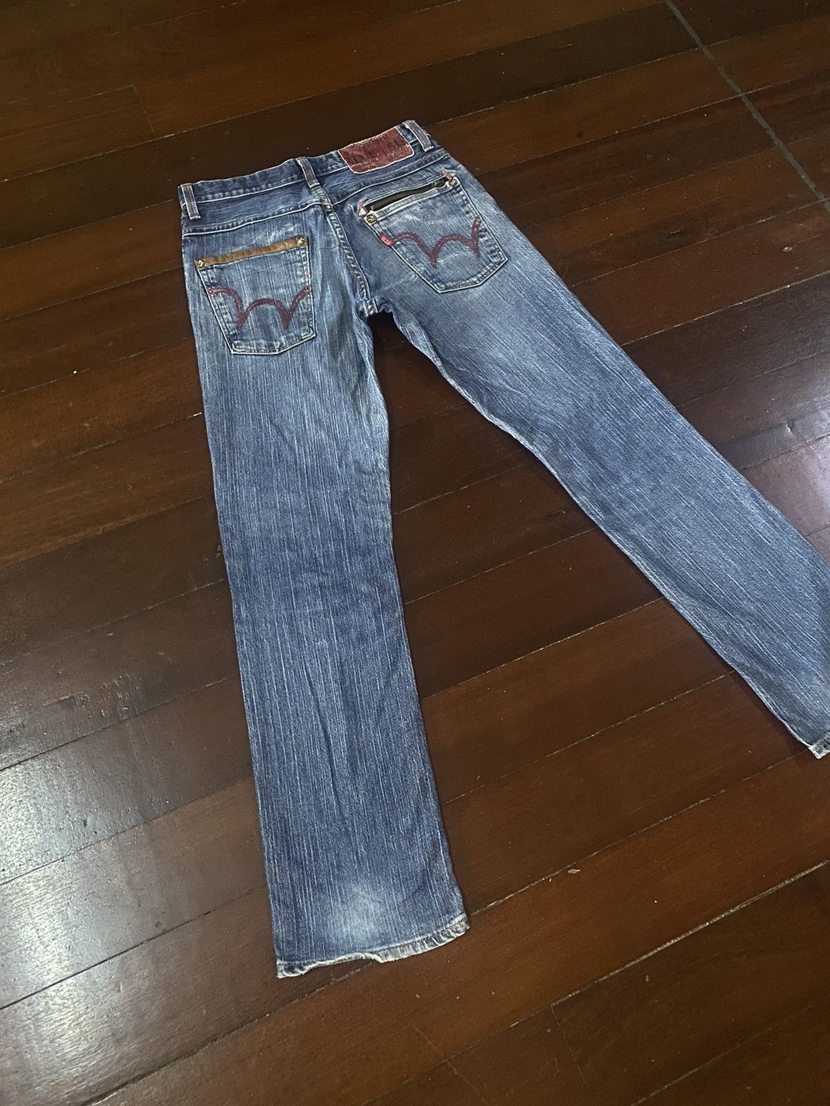 Edwin Fire 🔥🔥 EDWIN BLUE TRIP distressed denim flare jeans S1 Size US 32 / EU 48 - 12 Thumbnail