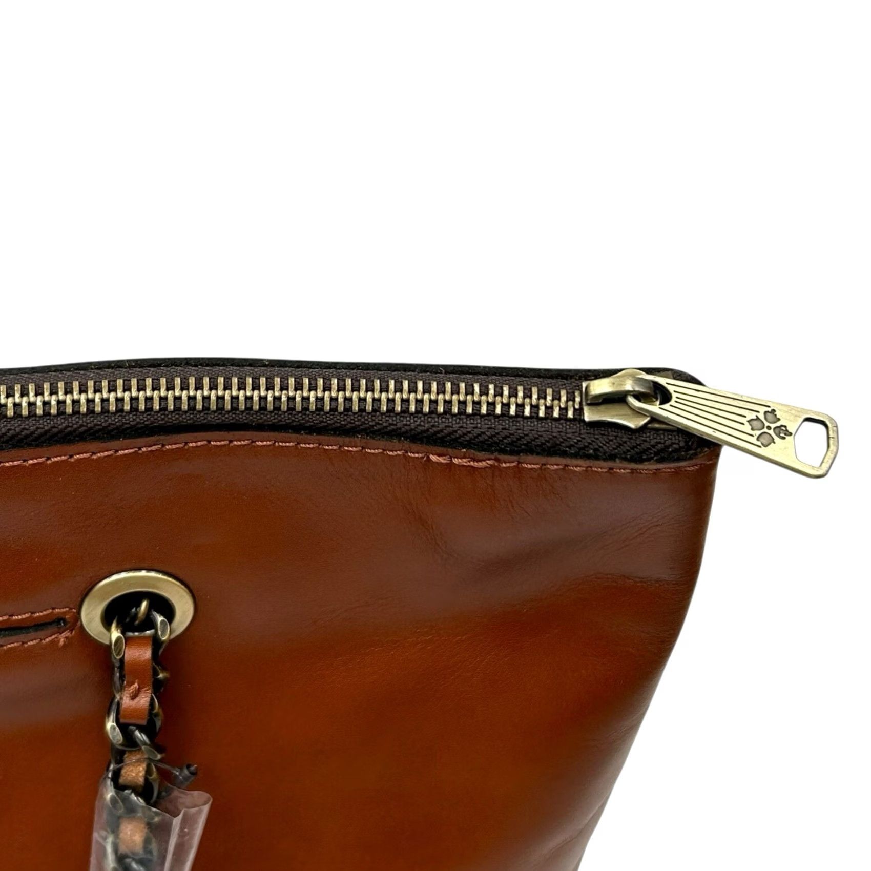 Patricia Nash Patricia Nash Belle Leather Tote Bag Brown Vintage-inspired Look 11X13X5 Women Large Bag Tote Brown 13 in 11 in 5 in Size ONE SIZE - 6 Thumbnail