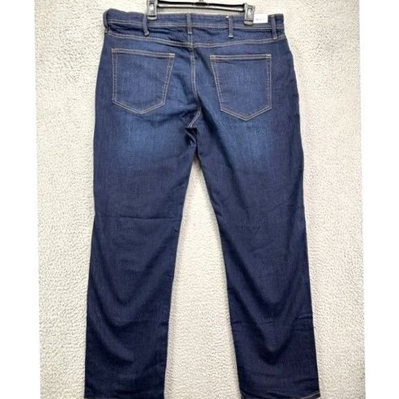 Vintage G.H. Bass Co. Jeans Mens 38X32 Blue Dark Wash Straight Fit 5 Pockets Denim NEW Size US 38 / EU 54 - 2 Thumbnail