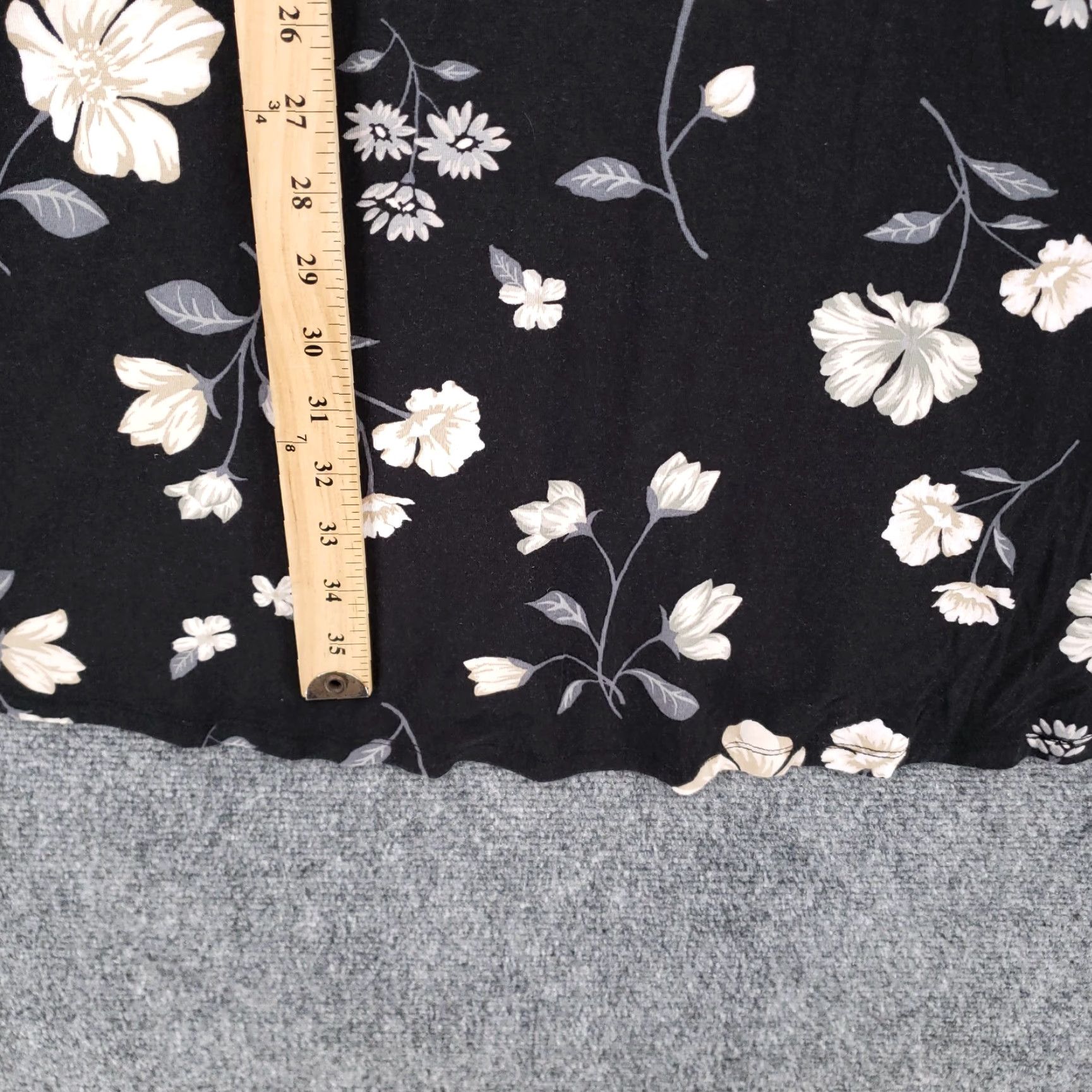 Old Navy Old Navy Dress Womens 1X 1 Plus Black Floral Long Sleeve Shift Knee-Length Dress Size XL / US 12-14 / IT 48-50 - 5 Thumbnail