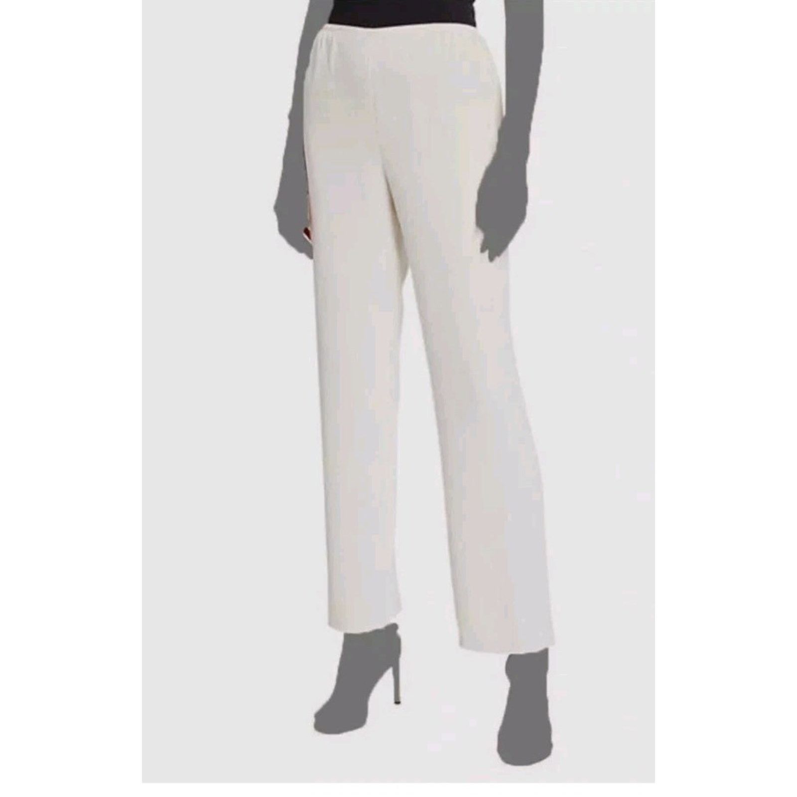 Carolina K Caroline Rose Pants Ivory White Suzette Straight-Leg Sz XS Size 25" / US 0 / IT 36 - 2 Thumbnail