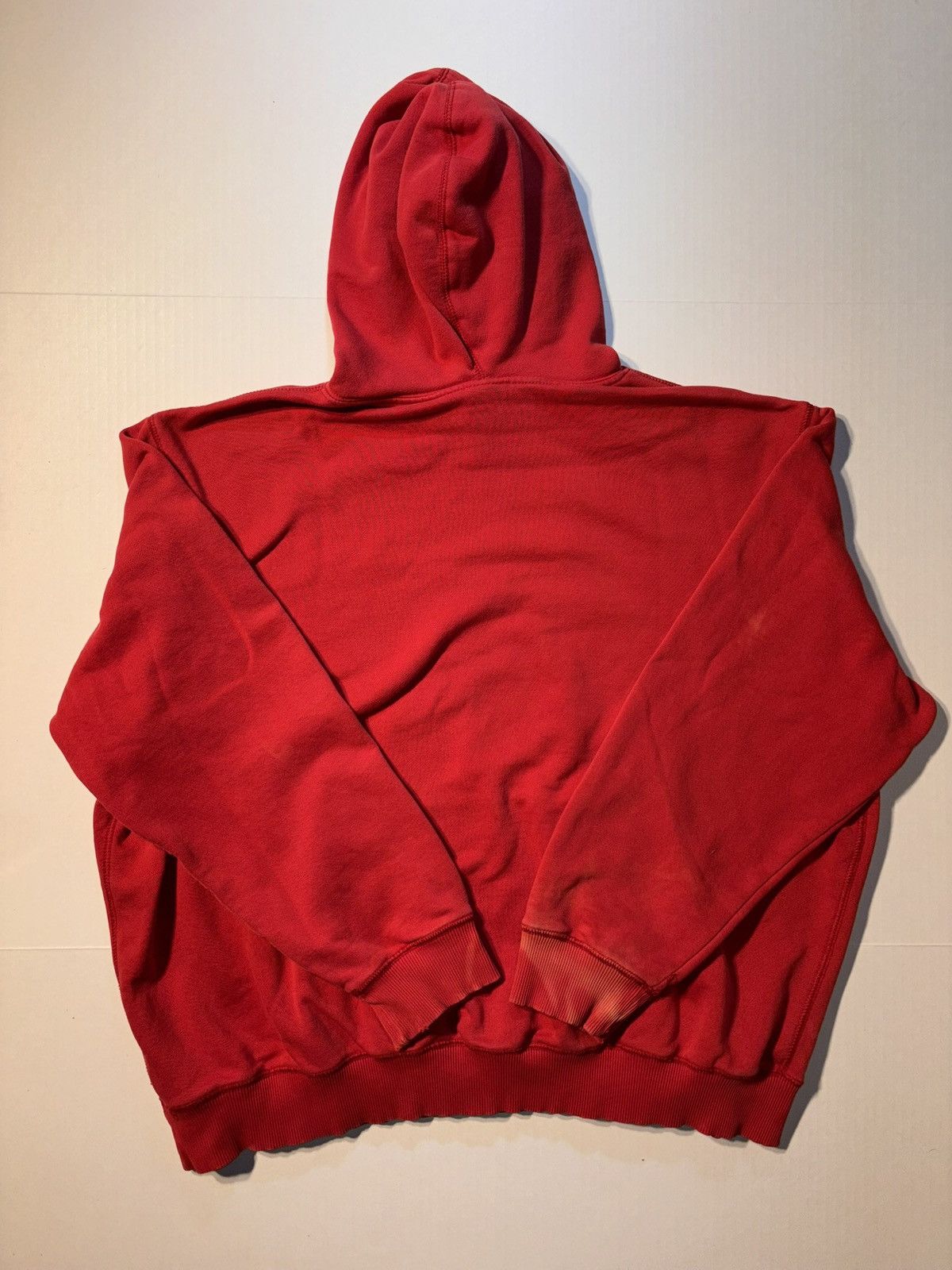 Nike Vtg Nike Y2K Men's Embroidered Big Center Check Red Hoodie Size US XXL / EU 58 / 5 - 10 Thumbnail