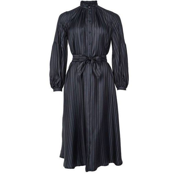 MAX MARA Espolso Striped Blue Silk Dress New & Authentic (Wo