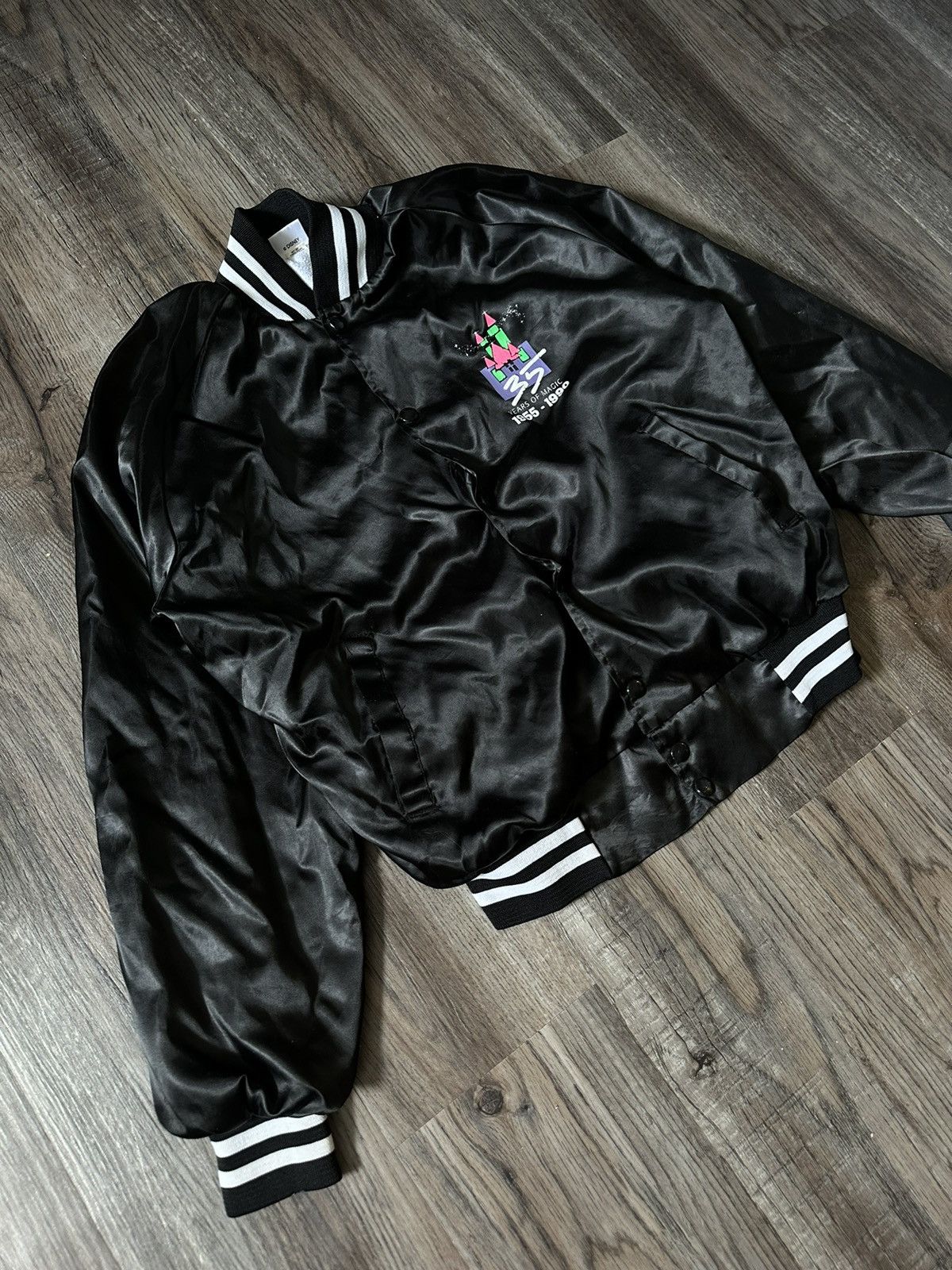 Disney Vintage 90s DISNEY WORLD Satin Varsity Jacket Size US M / EU 48-50 / 2 - 7 Thumbnail
