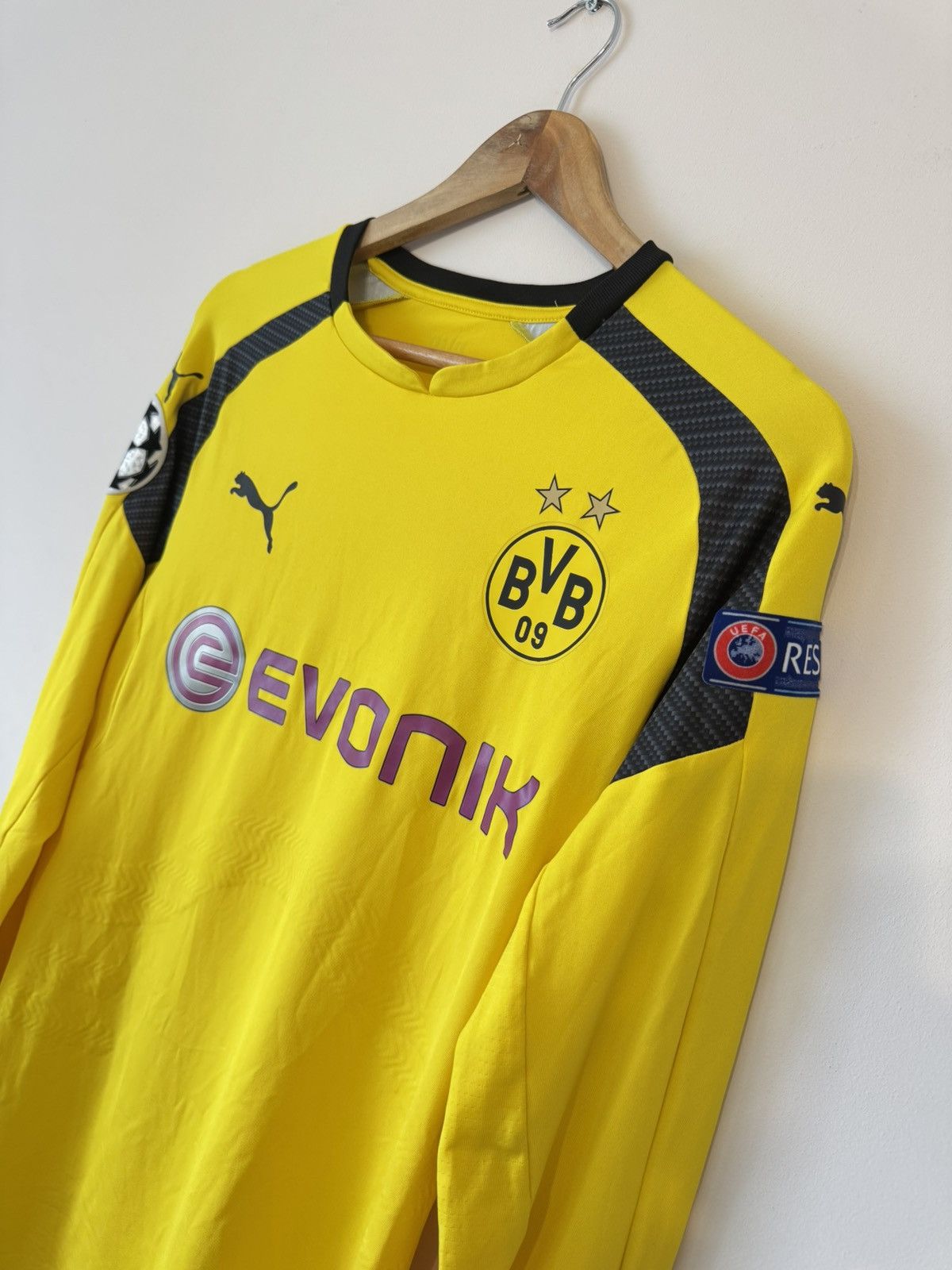 Puma Sahin #8 Borussia Dortmund 2016-2017 Match Worn Jersey CL Size US L / EU 52-54 / 3 - 9 Thumbnail