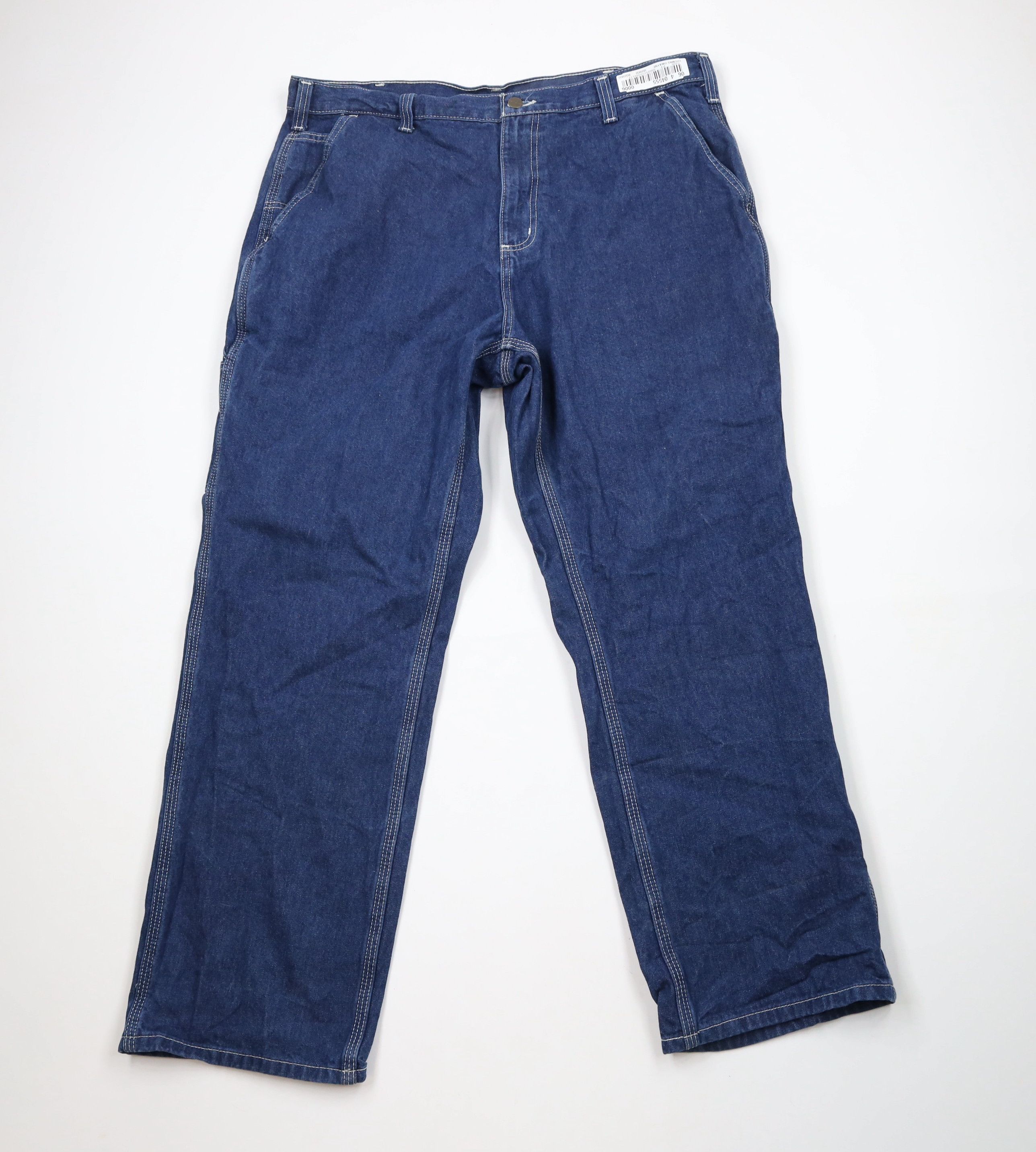 Carhartt × Vintage Vintage Carhartt Wide Leg Dungaree Carpenter Denim Jeans Size US 38 / EU 54 - 1 Thumbnail