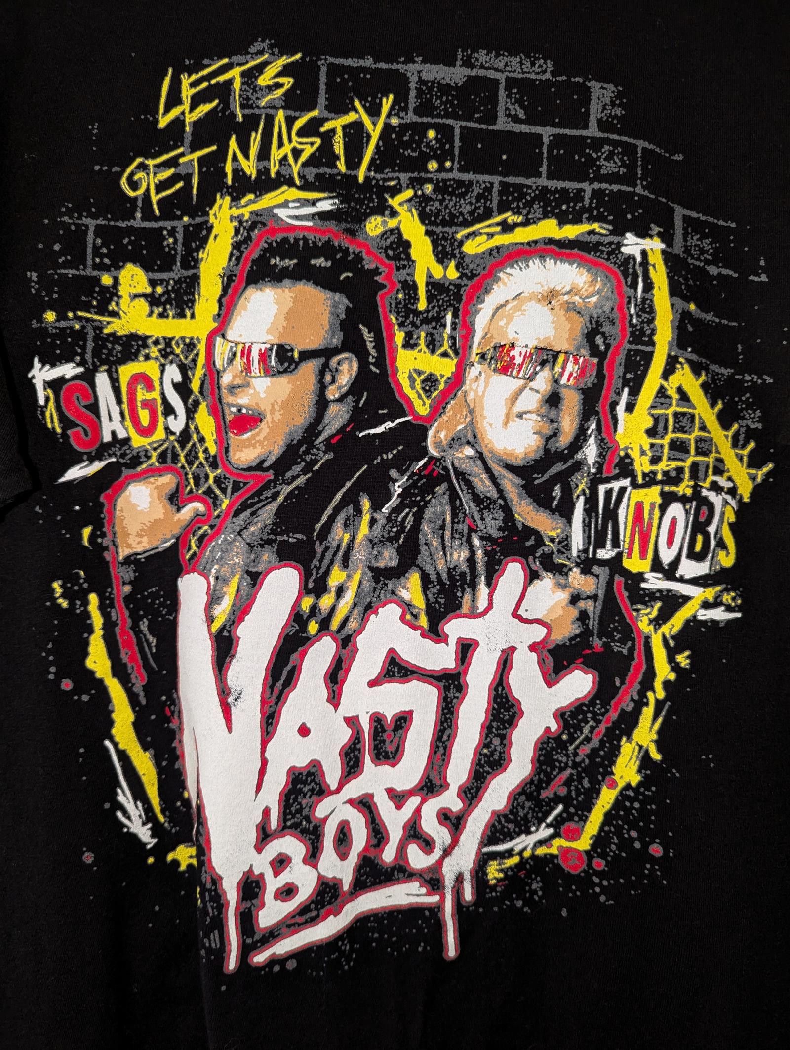 Designer Vintage Nasty Boys T-Shirt - Let's Get Nasty Graphic Medium Size US M / EU 48-50 / 2 - 2 Thumbnail