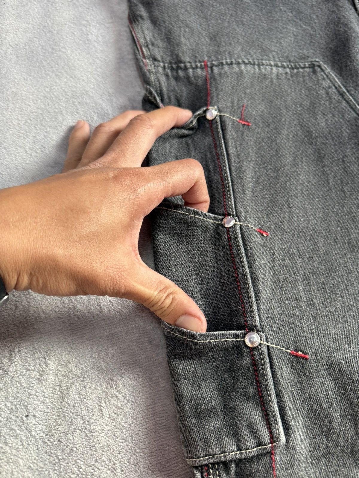 JNCO × Southpole Y2K Transer Double Knee Skate Baggy Jeans Size US 30 / EU 46 - 11 Thumbnail