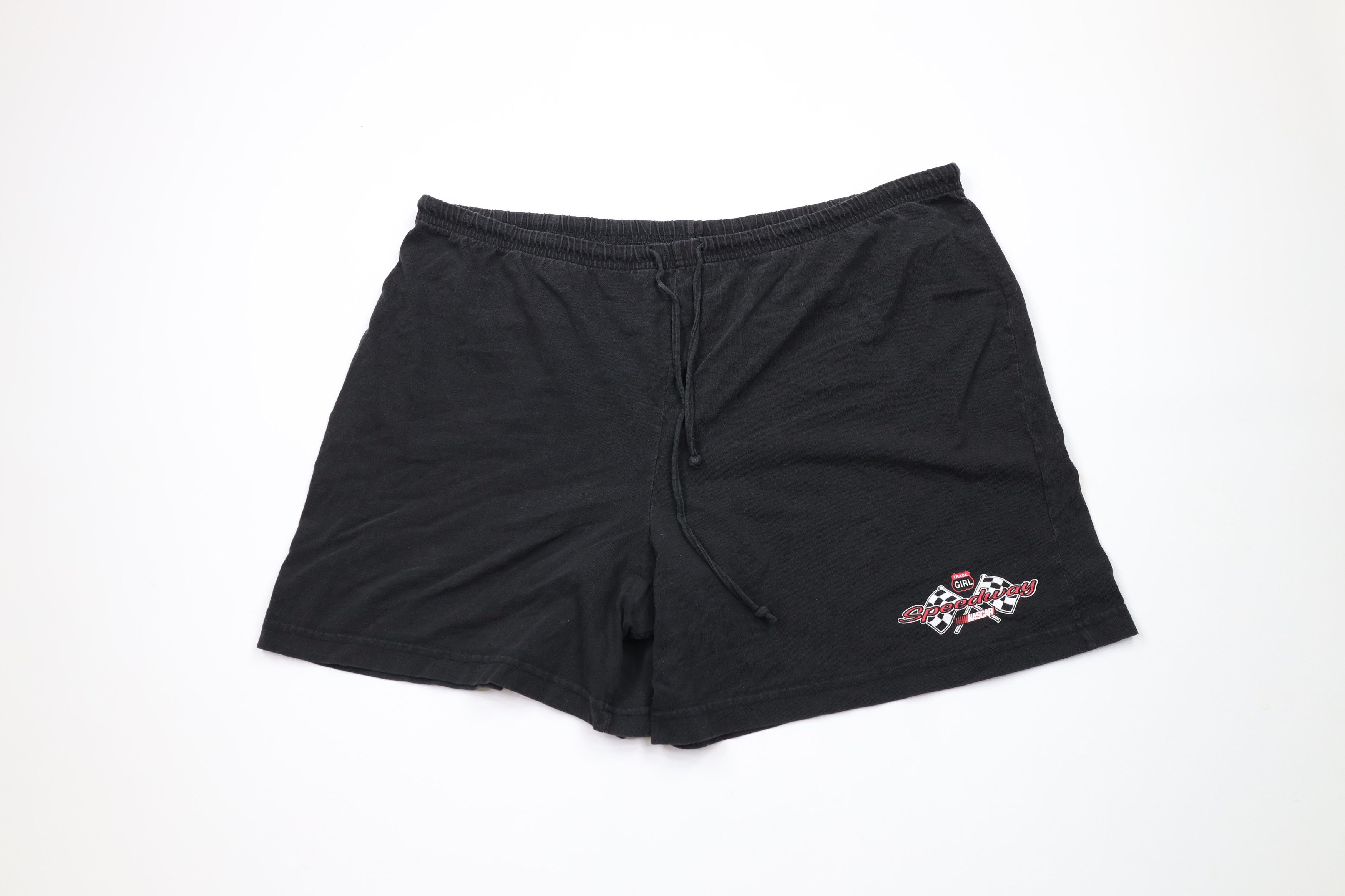 Vintage Vintage 90s Y2K NASCAR Spell Out Track Girl Speedway Shorts Size 40" / US 18 - 1 Thumbnail