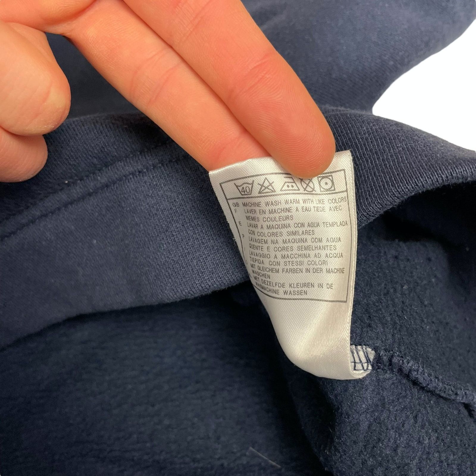 Nike × Vintage Nike Men's Blue Cotton Spellout Pullover Sweatshirt Large Size US L / EU 52-54 / 3 - 10 Thumbnail