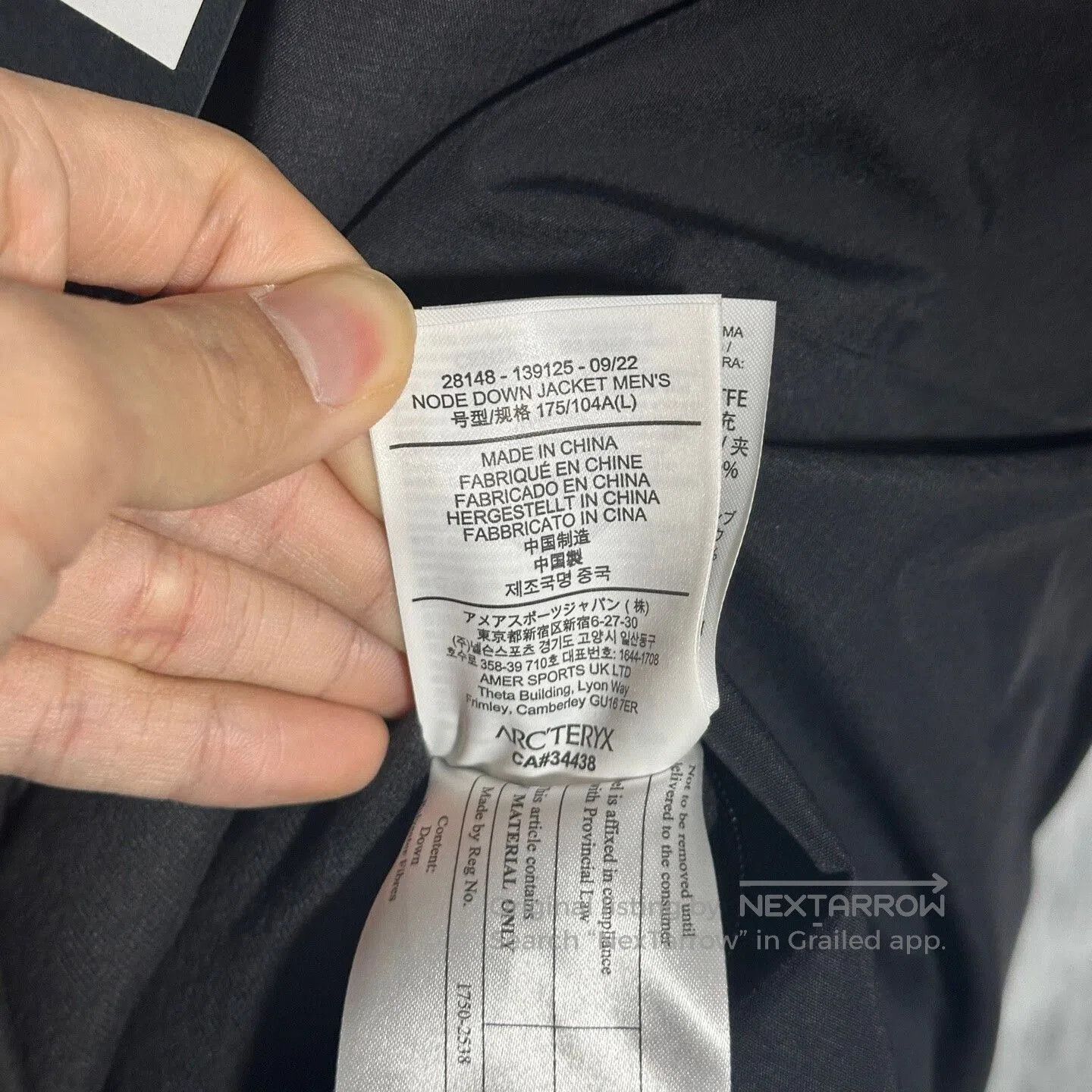 Veilance arcteryx veilance node down jacket black. Size US L / EU 52-54 / 3 - 7 Thumbnail