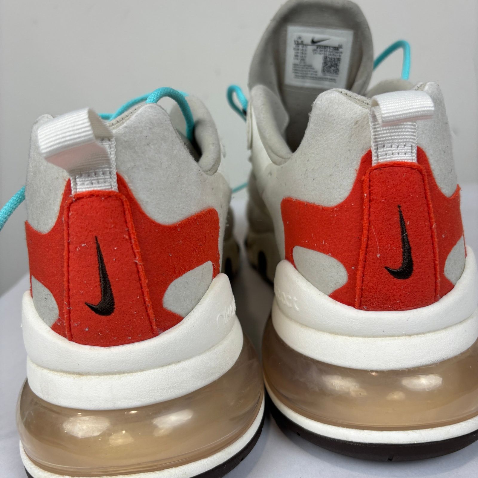 Nike Nike Air Max 270 React Light Beige Chalk Running Shoes 11.5 Size US 11.5 / EU 44-45 - 10 Thumbnail