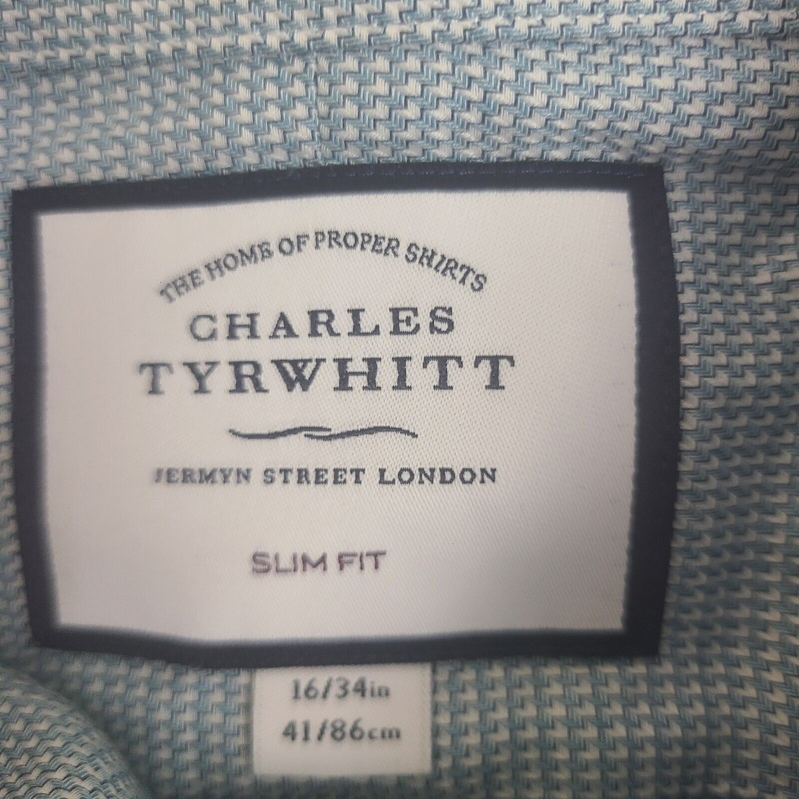 Charles Tyrwhitt Charles Tyrwhitt Dress Shirt Mens 16/34 Slim Fit Button Up Size US XXL / EU 58 / 5 - 2 Thumbnail