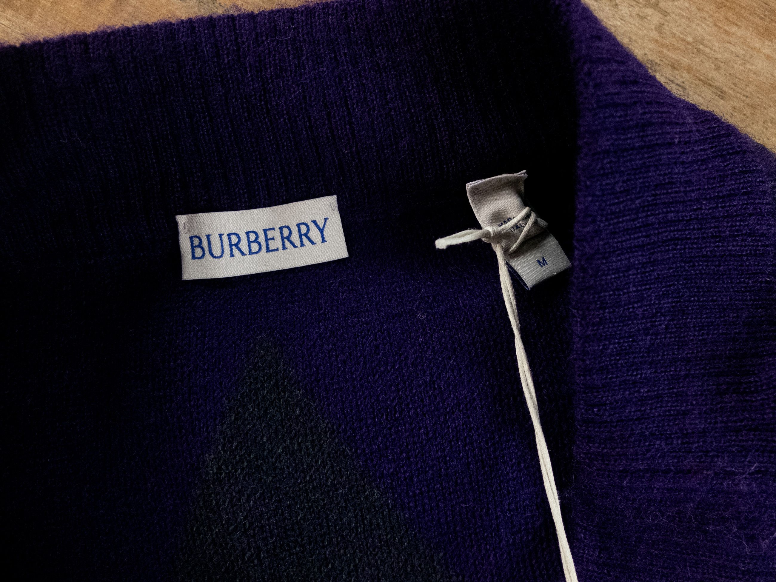 Burberry BURBERRY green purple argyle knit wool skirt Daniel Lee Size 30" / US 8 / IT 44 - 10 Thumbnail