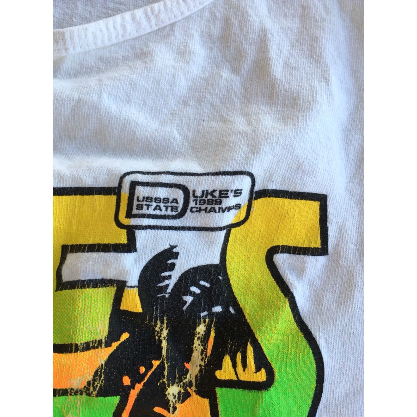 Vintage VINTAGE Murina DUKES FUN IN THE SUN TOURNAMENT TANK TOP USSSA STATE 1989 CHAMPS Neon L Size US L / EU 52-54 / 3 - 5 Thumbnail