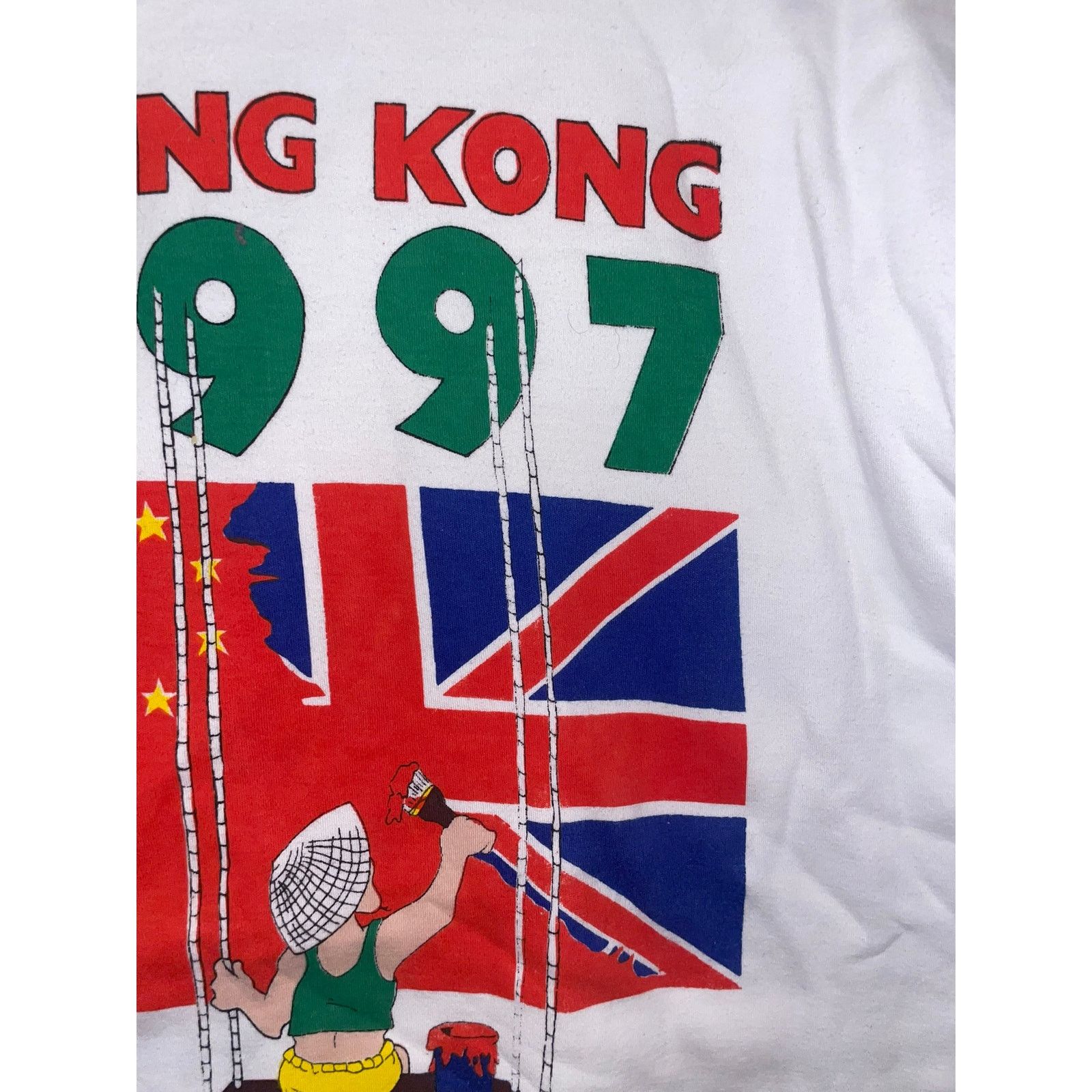 Vintage Vintage Hong Kong Independence Graphic White Large Shirt VTG Size US L / EU 52-54 / 3 - 8 Thumbnail