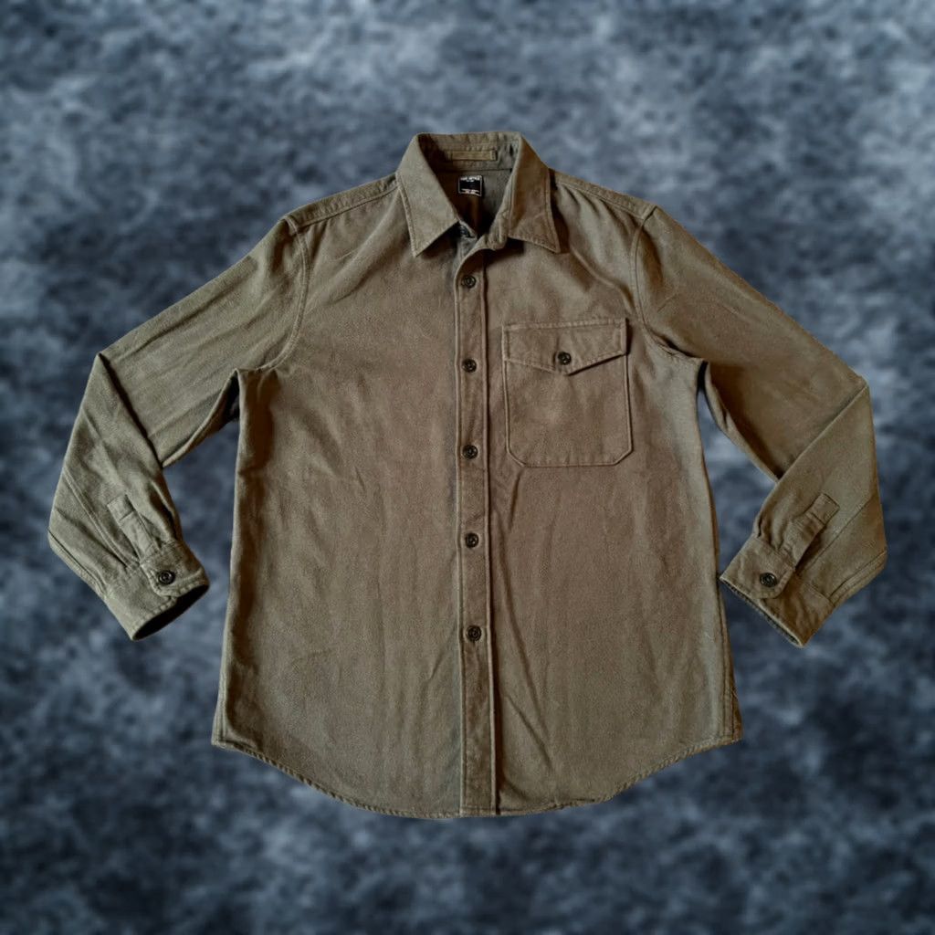 Todd Snyder Todd Snyder Men’s Dark Green Heavyweight Chamois Cotton Shirt - Size M Size US M / EU 48-50 / 2 - 1 Thumbnail