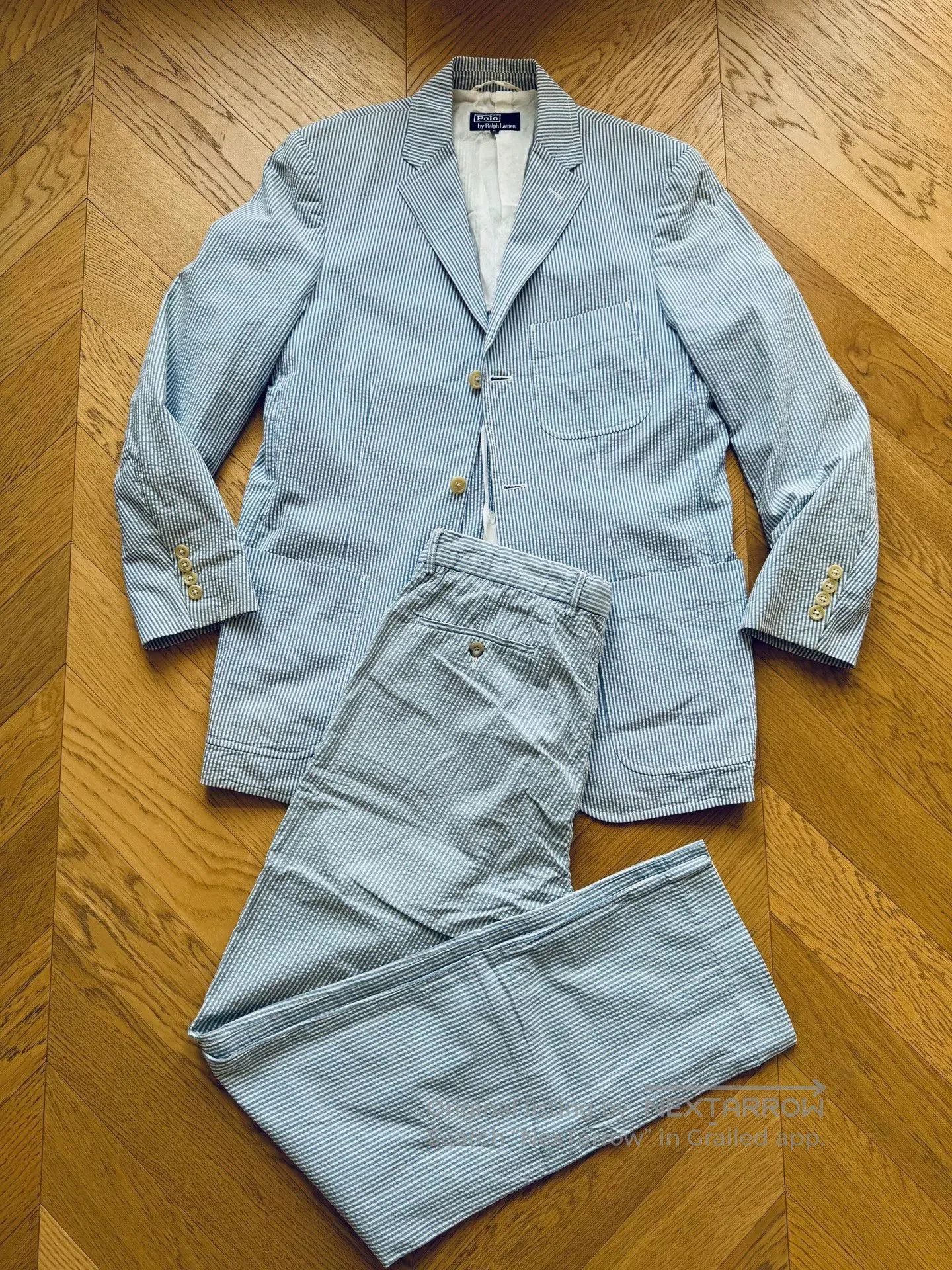 RRL Ralph Lauren Retro Spring Summer Striped Suit Set. Size US M / EU 48-50 / 2 - 1 Thumbnail