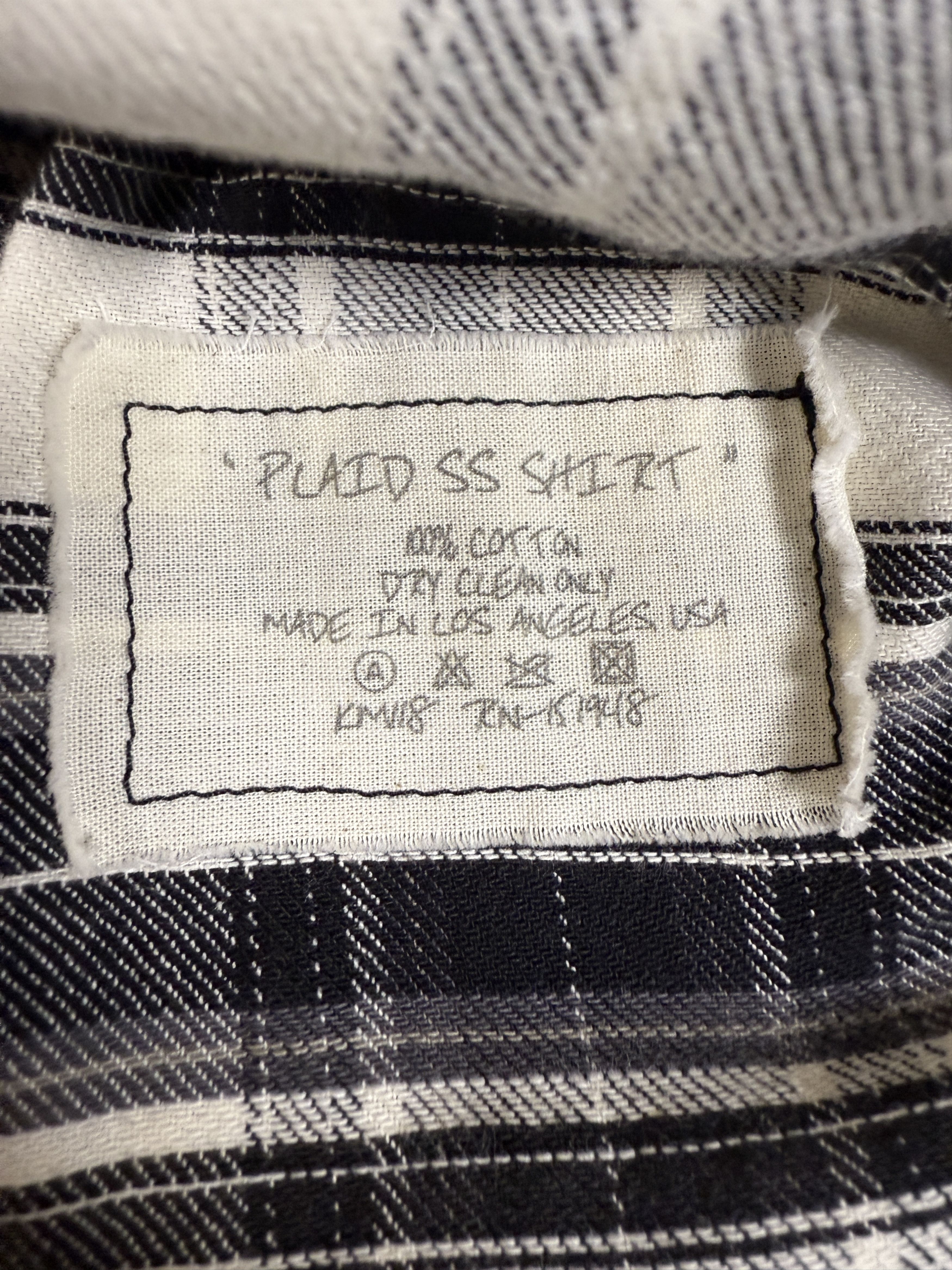 Greg Lauren $750 Greg Lauren Short Sleeve Plaid Shirt Size US XL / EU 56 / 4 - 11 Thumbnail