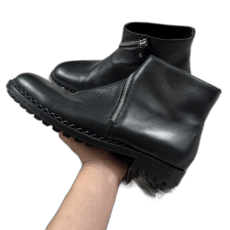 Balenciaga Balenciaga Black Short Boots with Zipper Size US 10 / EU 43 - 1 Thumbnail