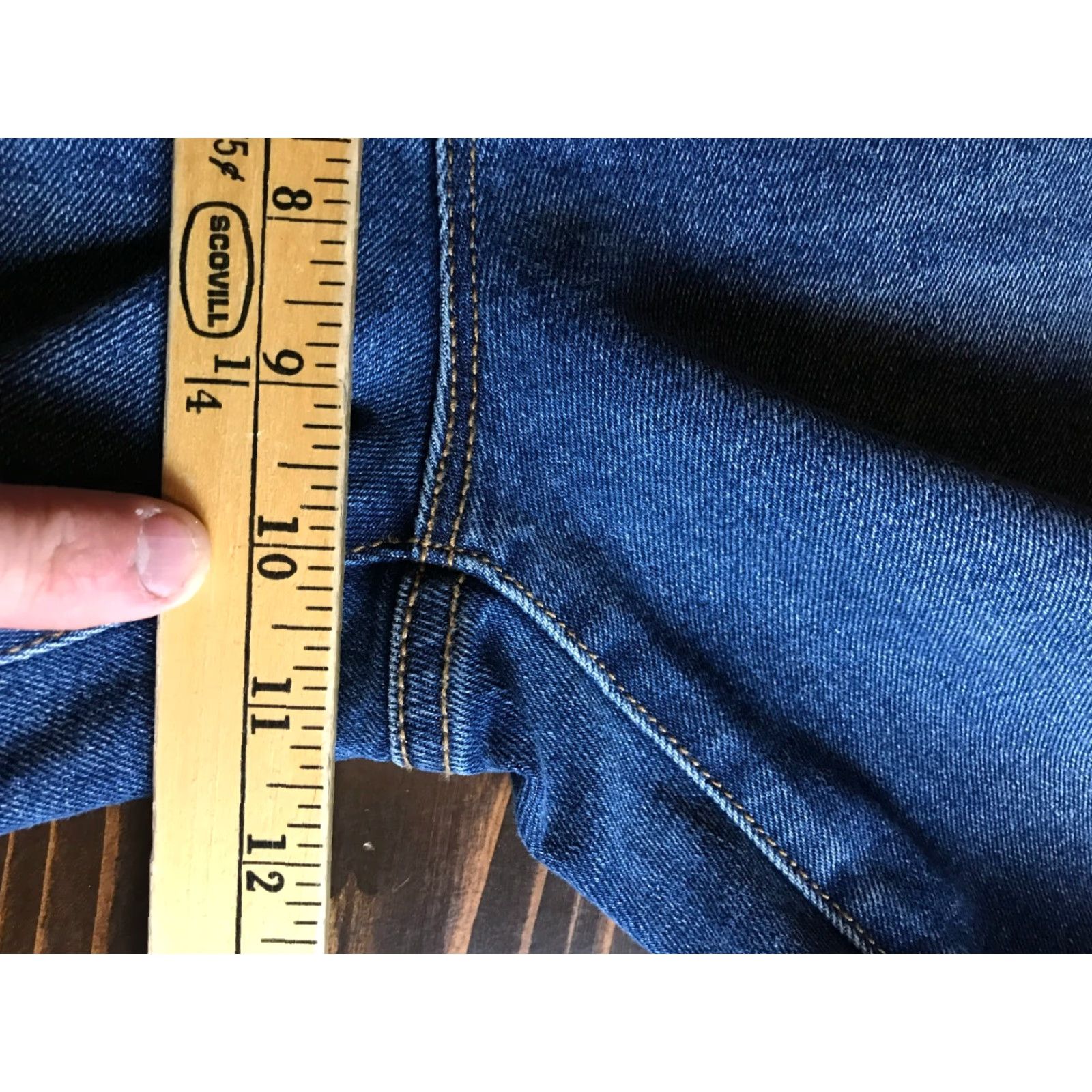 Vintage Maurices Jeans Women's Size 6 REG Blue Denim Distressed High Rise Cut Off Jeans Size 28" / US 6 / IT 42 - 5 Thumbnail