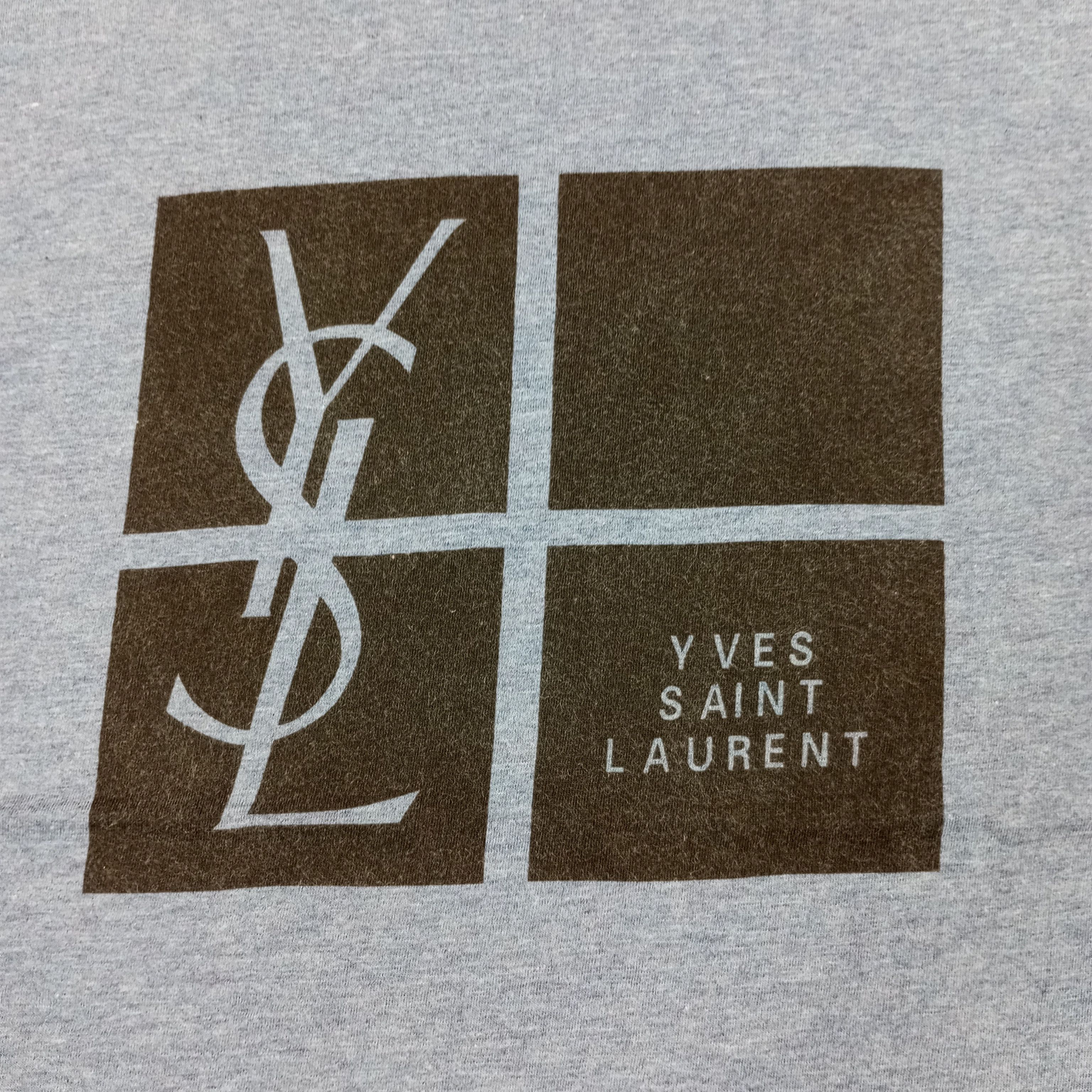 Vintage × Yves Saint Laurent Yves Saint Laurent Fashion Brand YSL Logo Design Tshirt Size US M / EU 48-50 / 2 - 2 Thumbnail