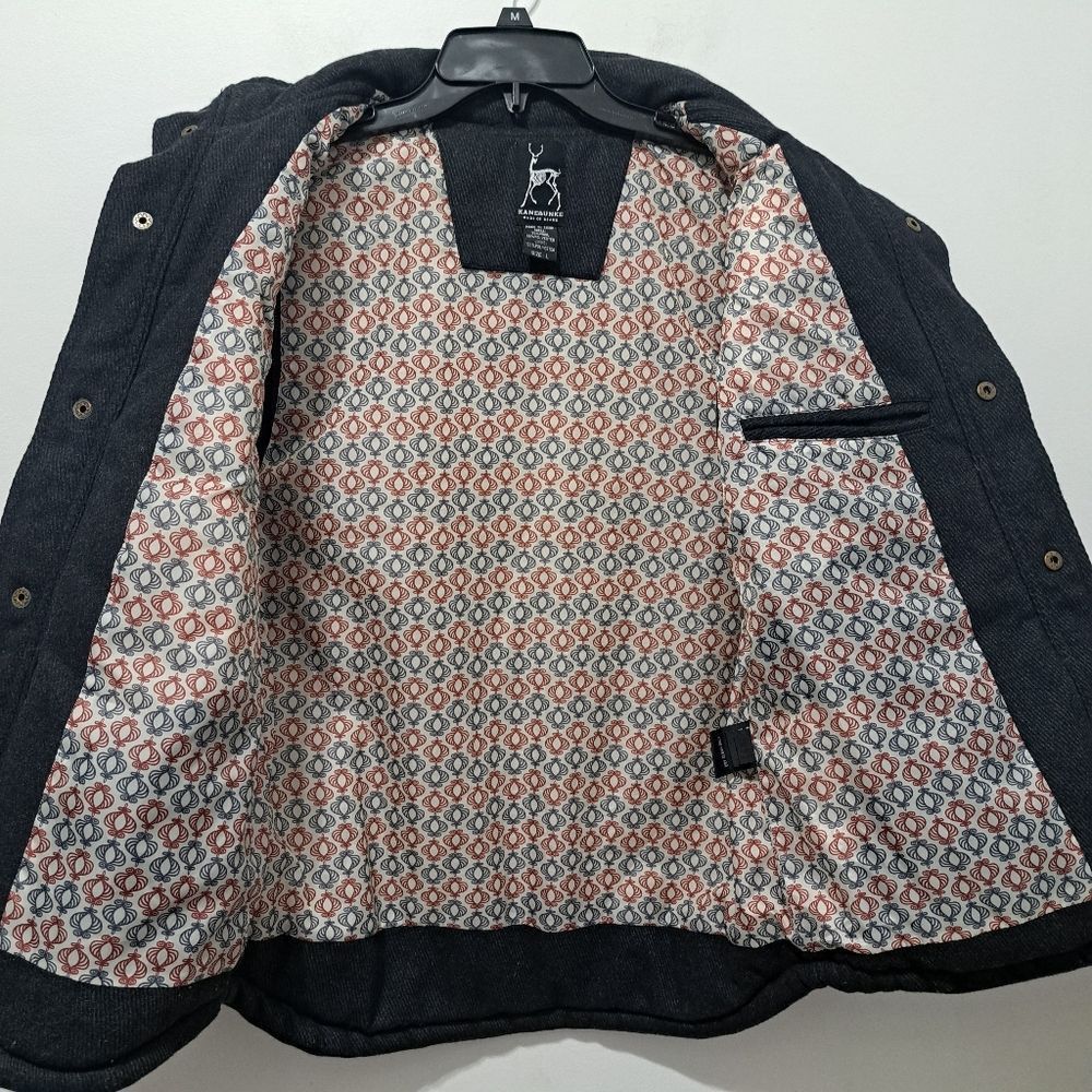 Kane & Unke Kane & Unke Quilted Puffer Mens Preppy Wool Vest Snap Button Large Dark Navy Size US L / EU 52-54 / 3 - 11 Thumbnail