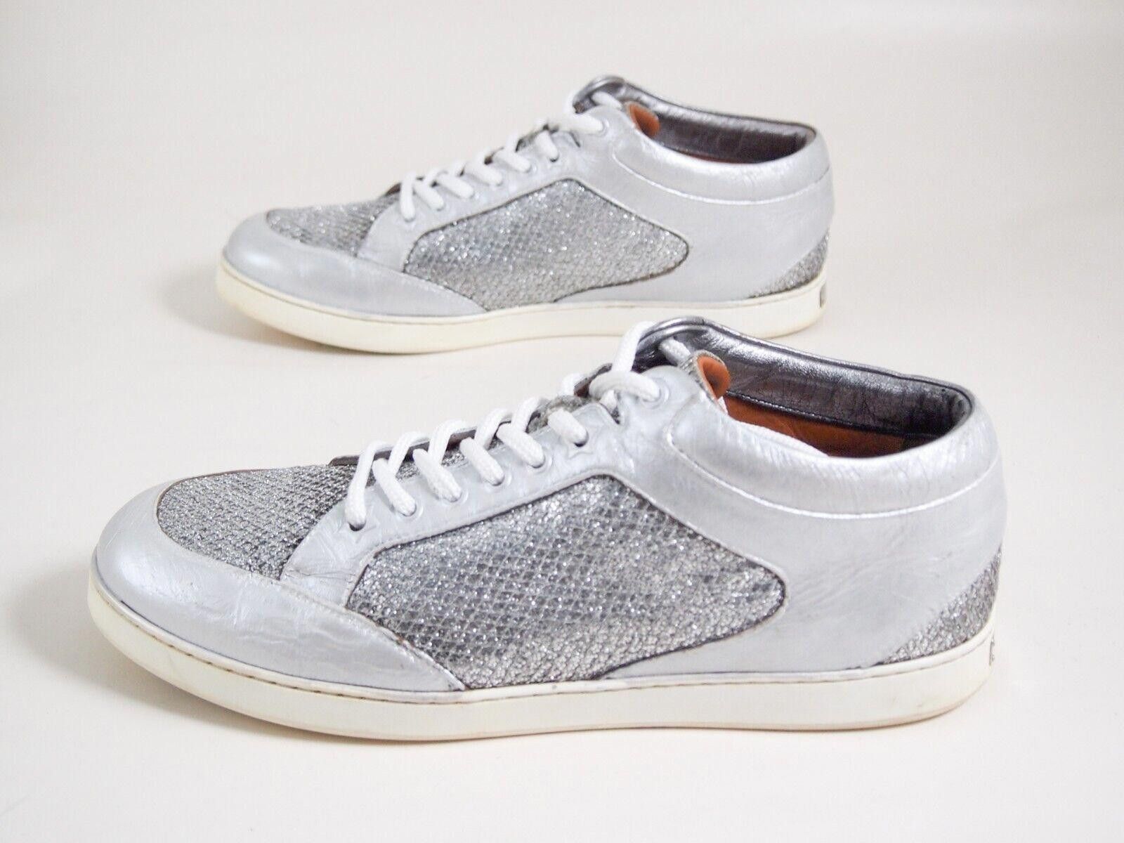 Jimmy Choo Jimmy Choo Sneakers Silver Leather Mesh US 10.5 EU 40.5 Size US 10.5 / IT 40.5 - 2 Thumbnail