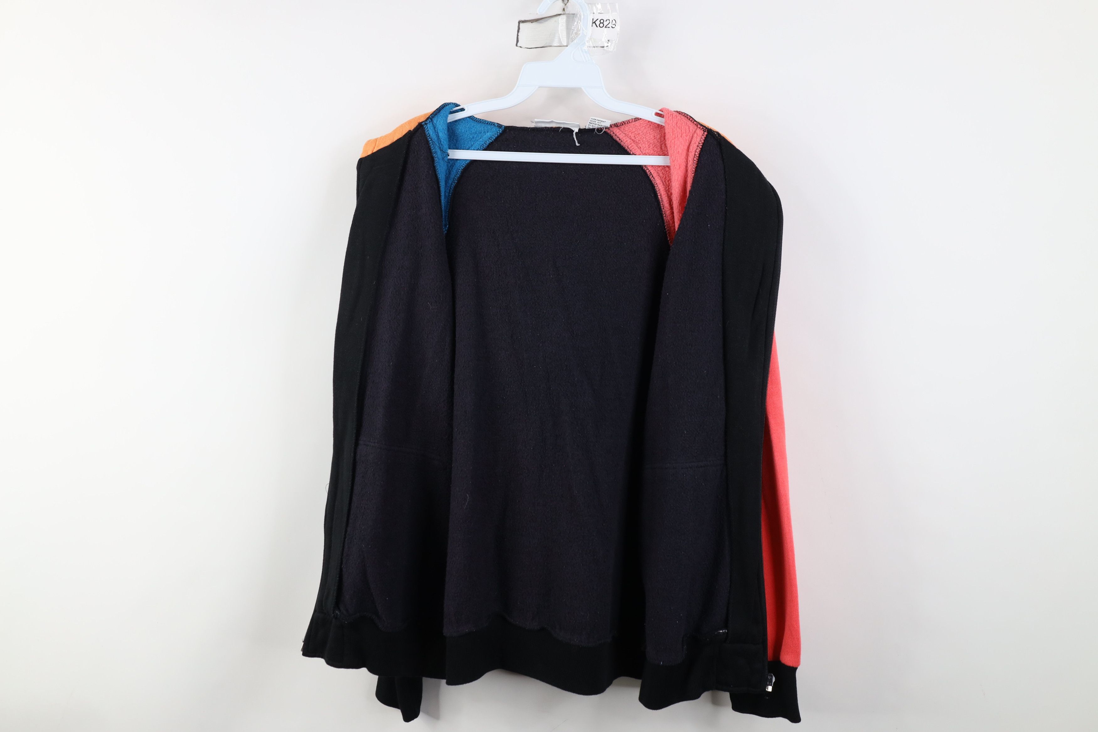 Vintage Vintage 90s Streetwear Block Full Zip Hoodie Sweatshirt Size M / US 6-8 / IT 42-44 - 9 Thumbnail