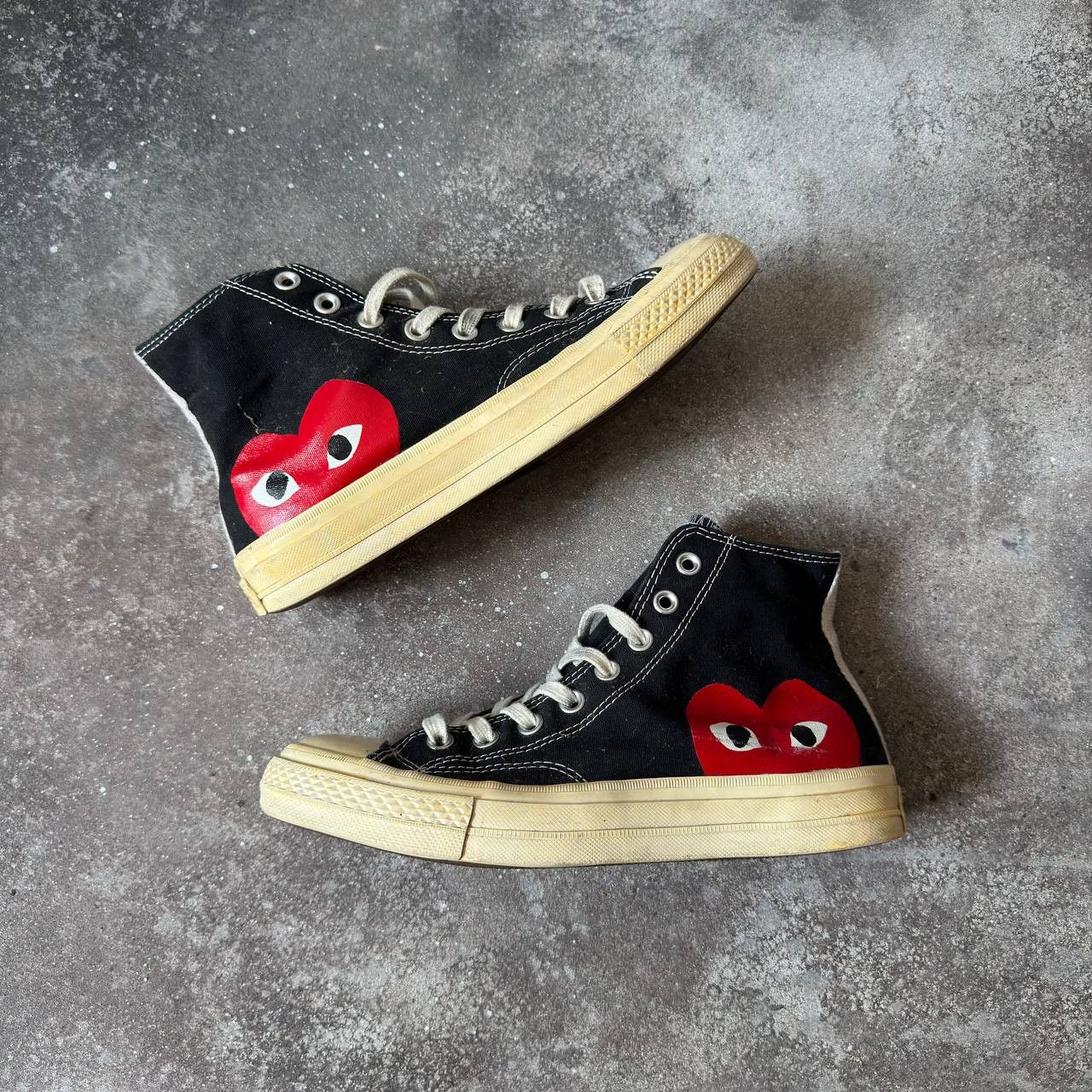 Comme des Garcons × Comme des Garcons PLAY × Converse Comme des Garcons x Converse All Stars Vintage Sneakers Size US 9.5 / IT 39.5 - 6 Thumbnail