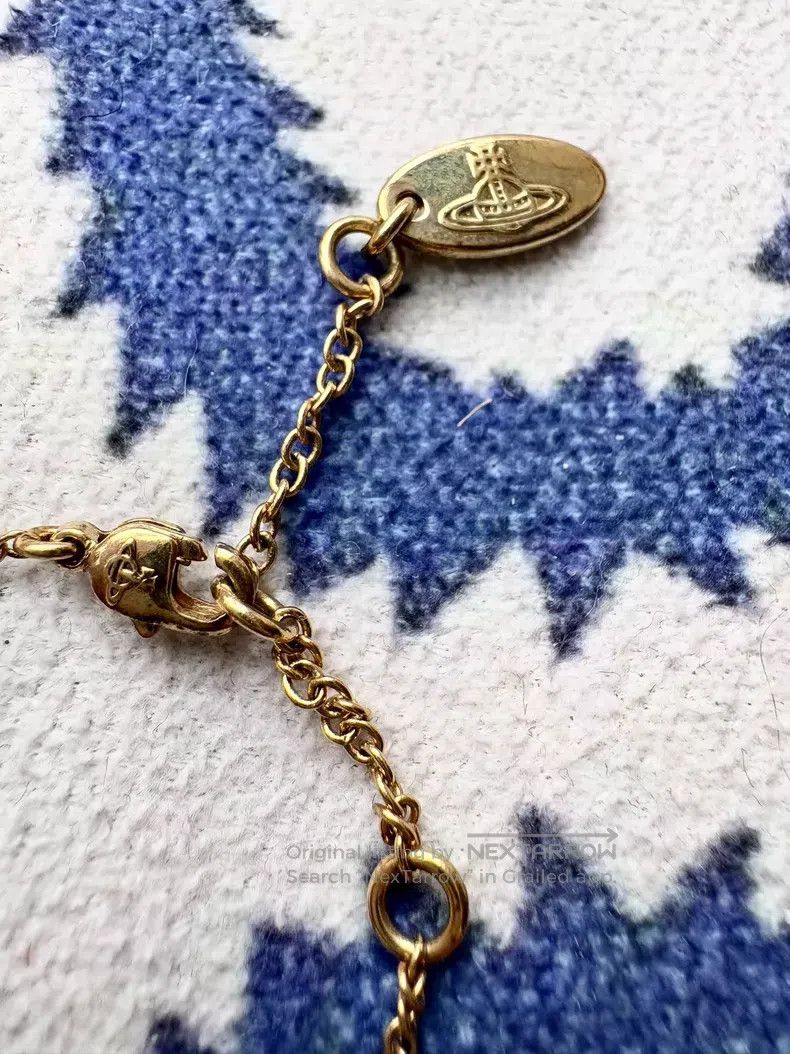 Vivienne Westwood Vivienne Westwood Vintage flat white enamel pearl Saturn n Size ONE SIZE - 4 Thumbnail