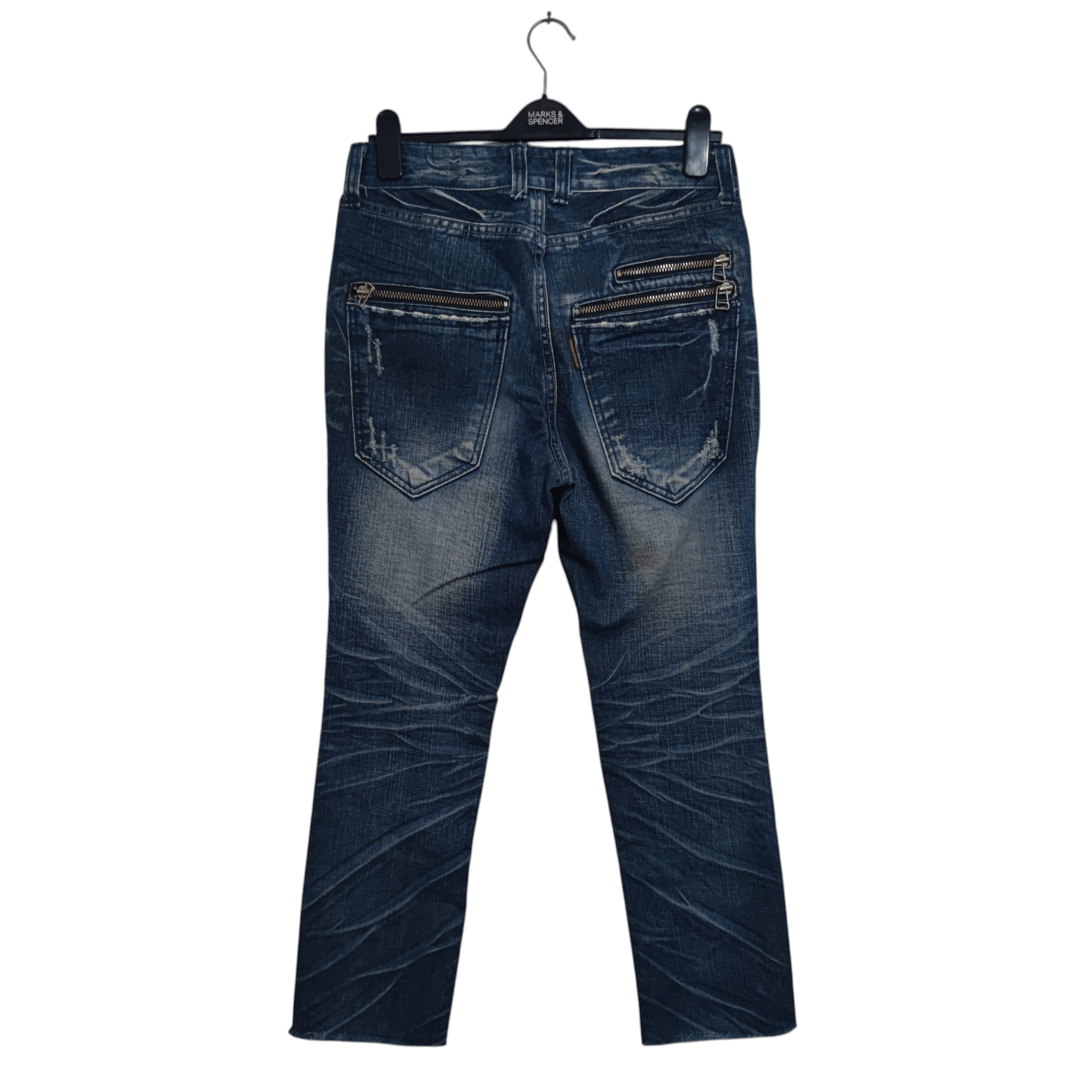 CABANE de ZUCCa × Japanese Brand Distresed Denim Pants Cabane De ZUCCA Size US 31 - 2 Thumbnail