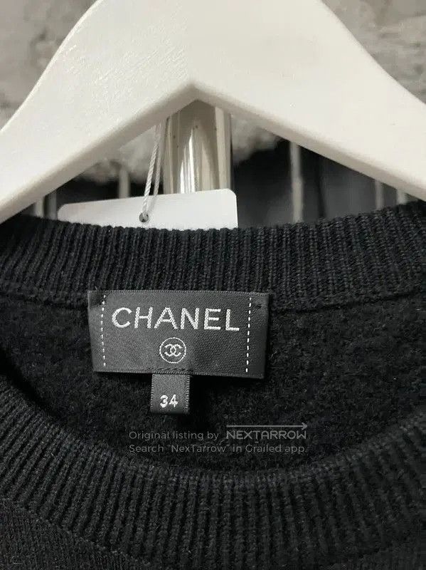 Chanel Chanel Black Long Sleeve Sweater with Embellishments . Size XXS / US 00 / IT 34 - 5 Thumbnail