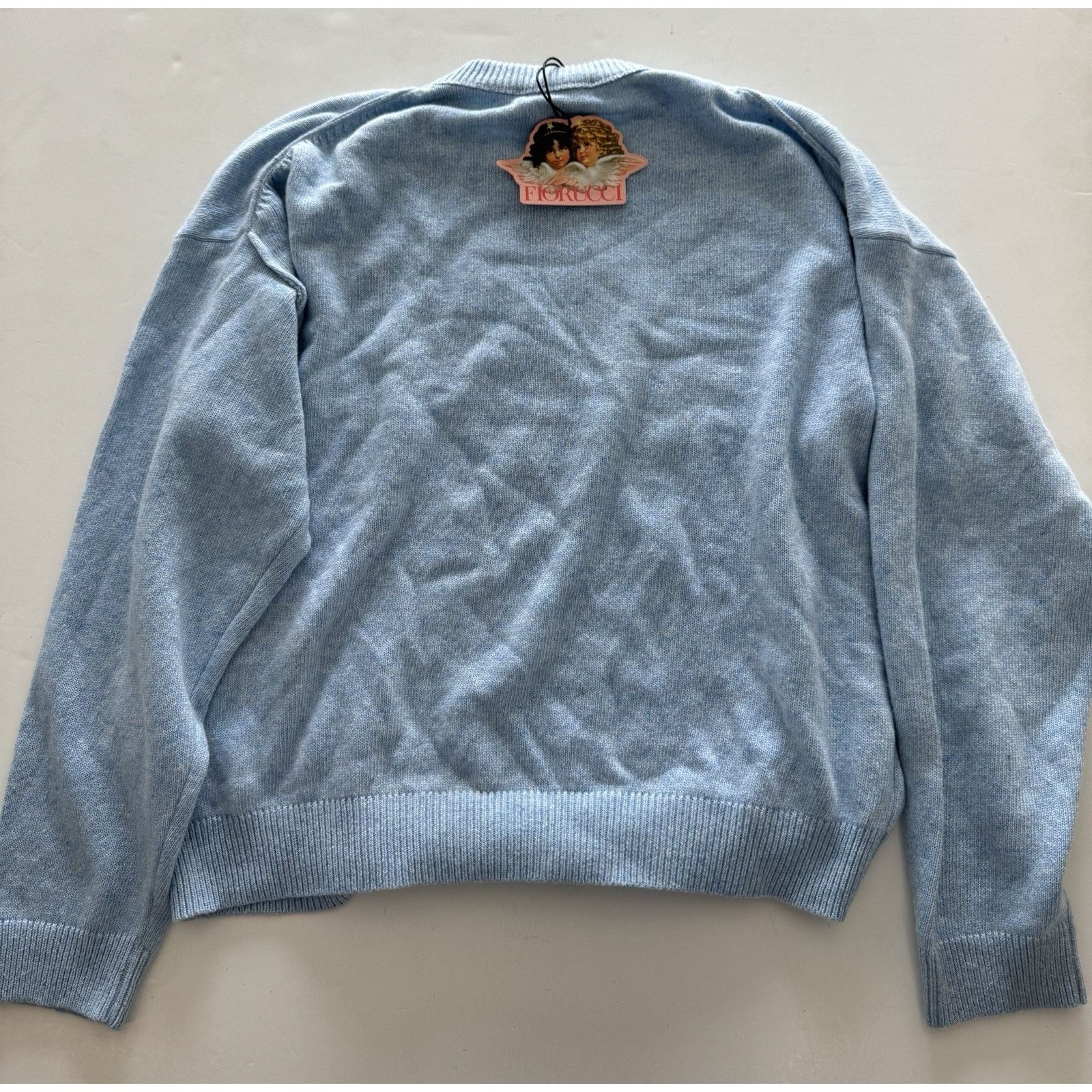 Fiorucci Fiorucci Blue Milano Angels Knit Jumper XL Size XL / US 12-14 / IT 48-50 - 2 Thumbnail