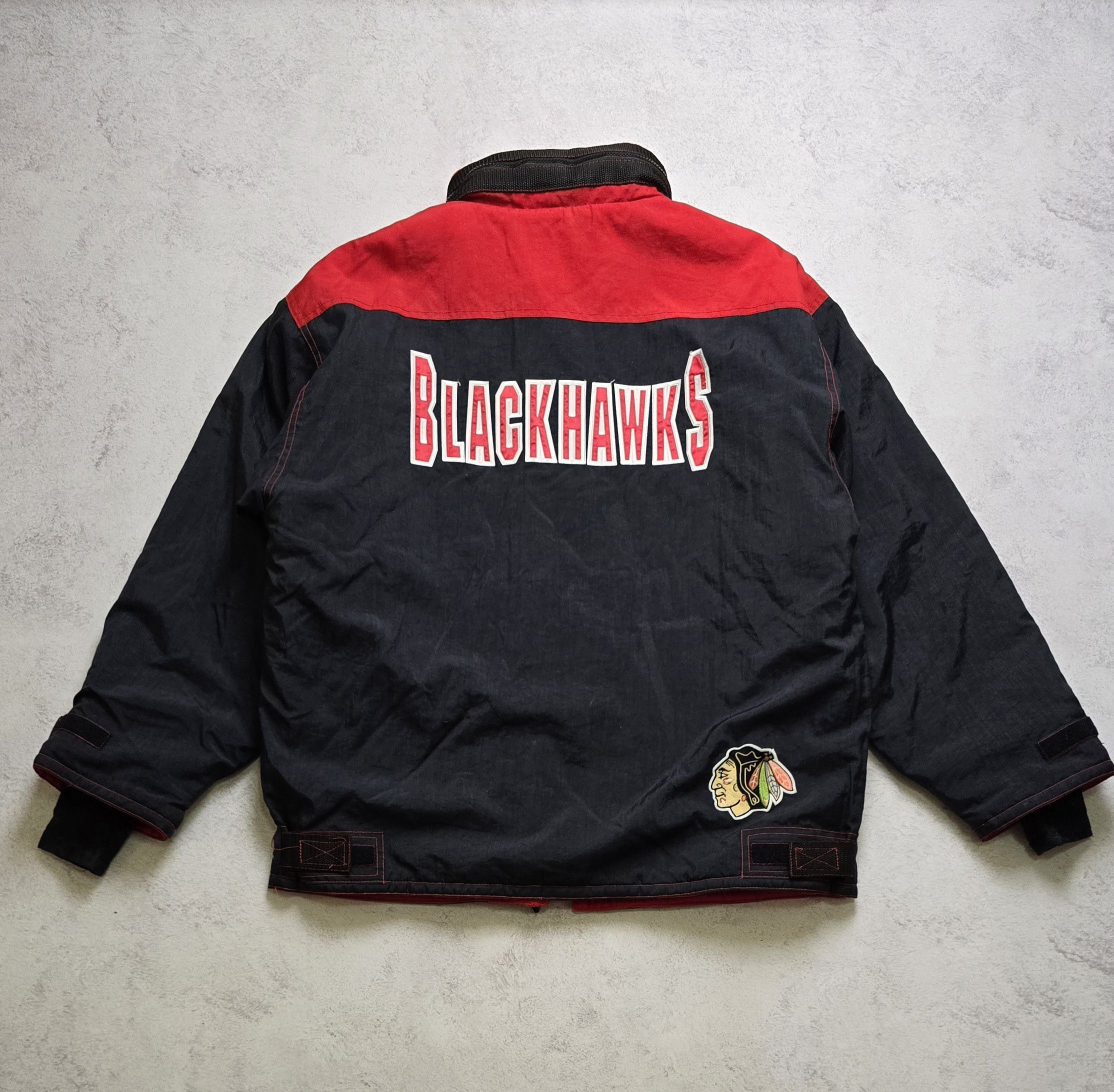 Champion VTG 90's Chicago Blackhawks Embroidered Zip Up Jacket Size US XL / EU 56 / 4 - 2 Thumbnail