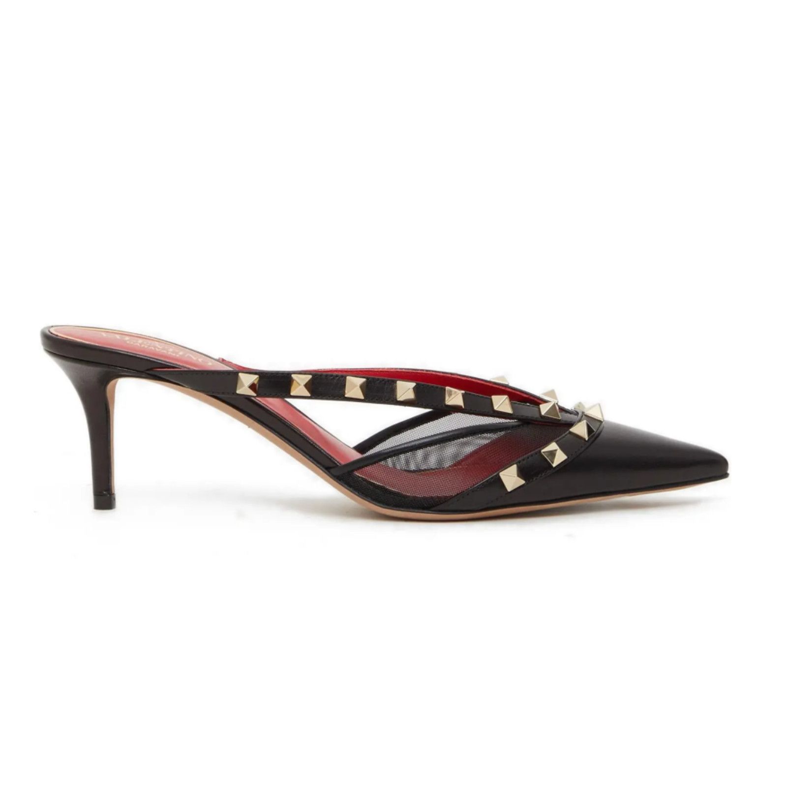 Valentino Rockstud Mule Classic Pointed Backless Sandal Heel Pump 36 Size US 6 / IT 36 - 1 Thumbnail