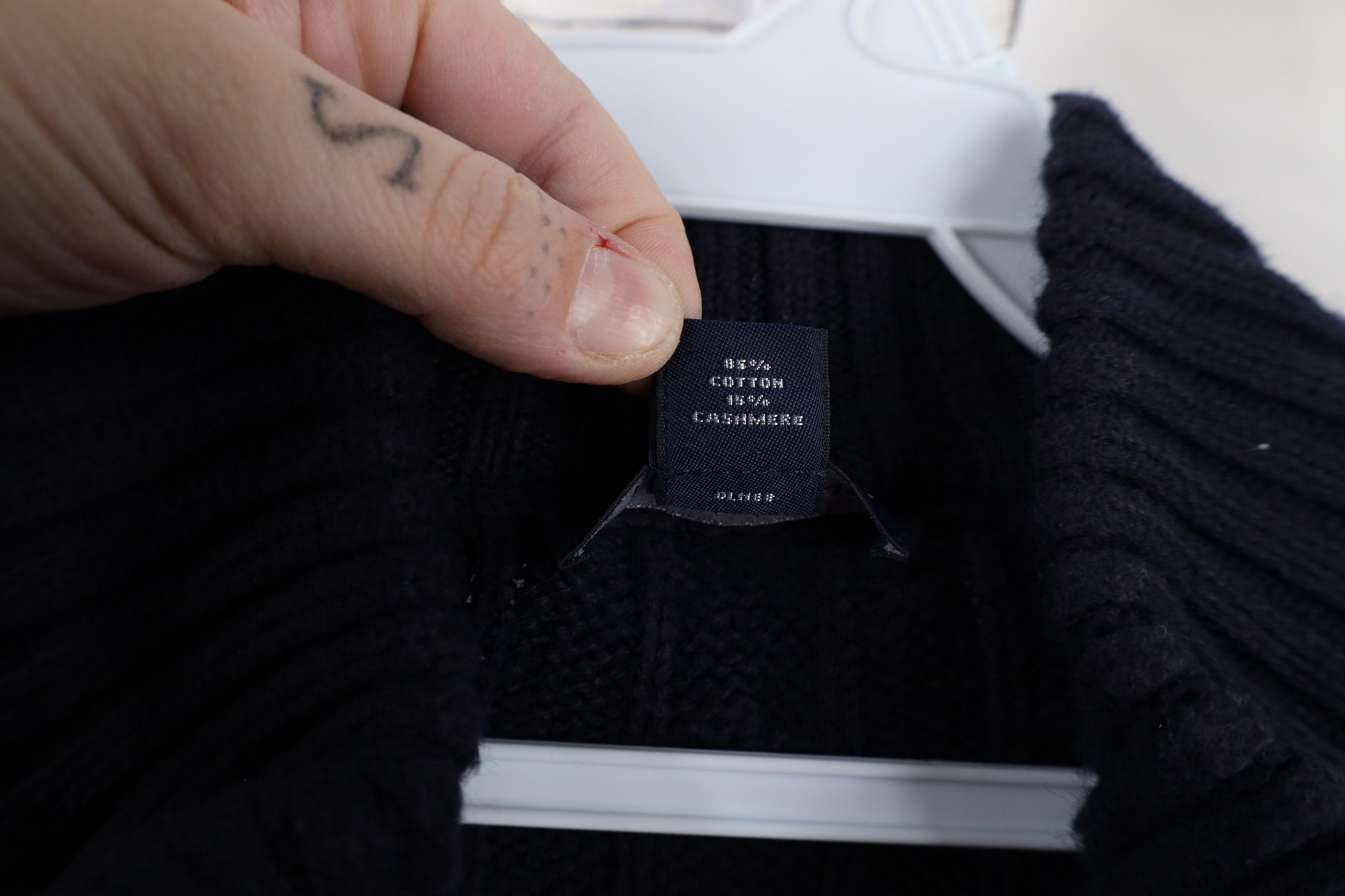 Lands' End × Vintage Vintage 90s Lands End Chunky Cable Knit Half Zip Sweater Size US L / EU 52-54 / 3 - 8 Thumbnail