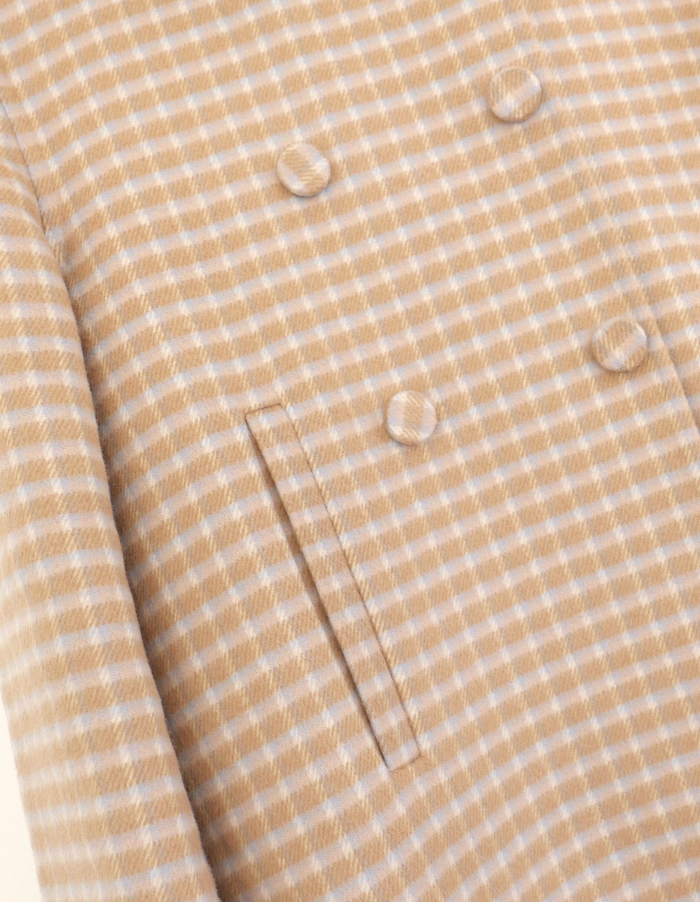 Prada Prada Fall 2015 Checked Wool Coat With Fur Collar Size M / US 6-8 / IT 42-44 - 4 Thumbnail
