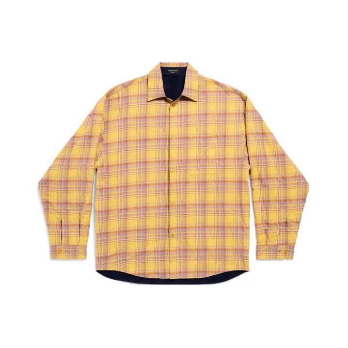 Balenciaga Balenciaga Color-Block Checkered Long Sleeve Shirt Size US M / EU 48-50 / 2 - 1 Thumbnail